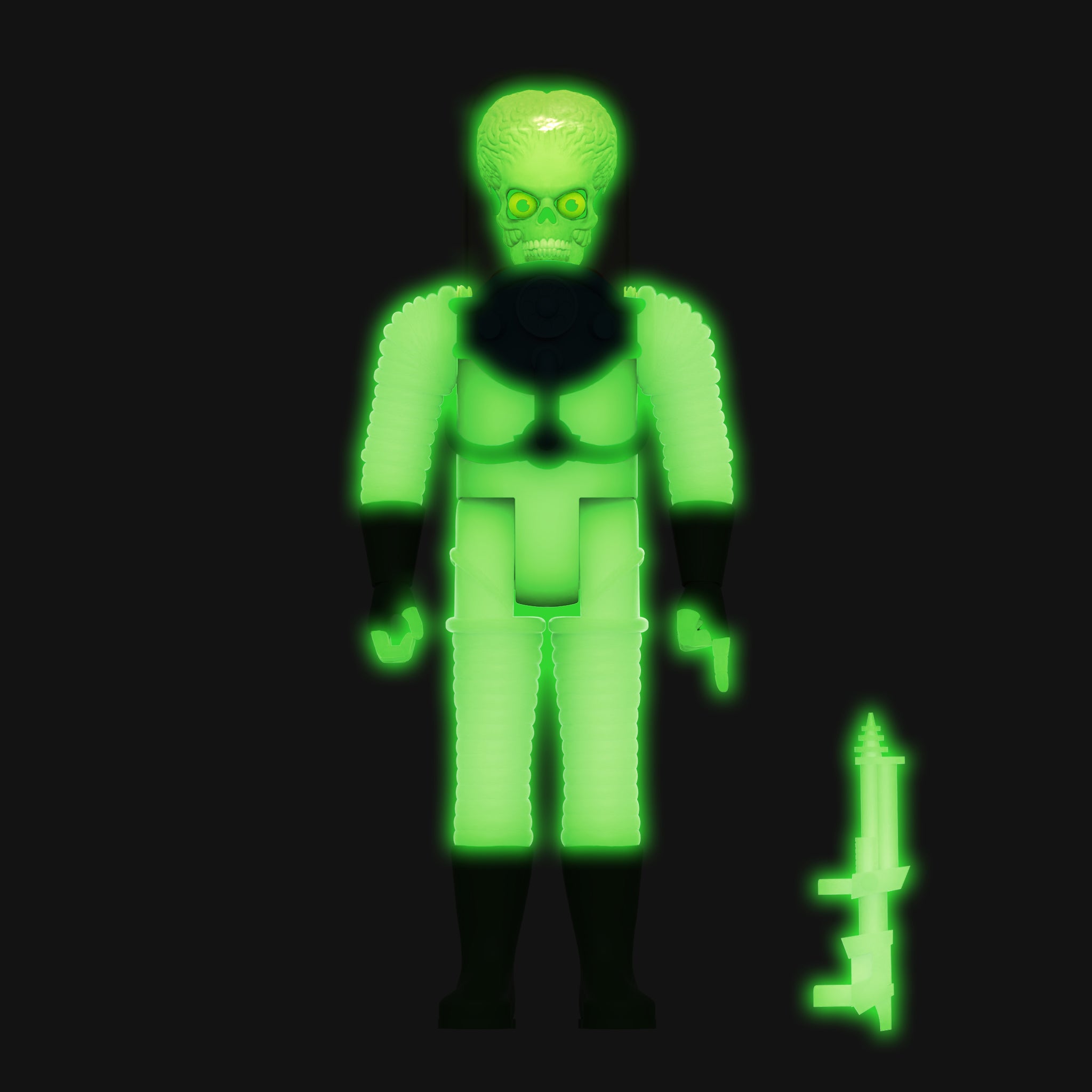 Super7 ReAction Mars Attacks Invasion Begins figurina glow