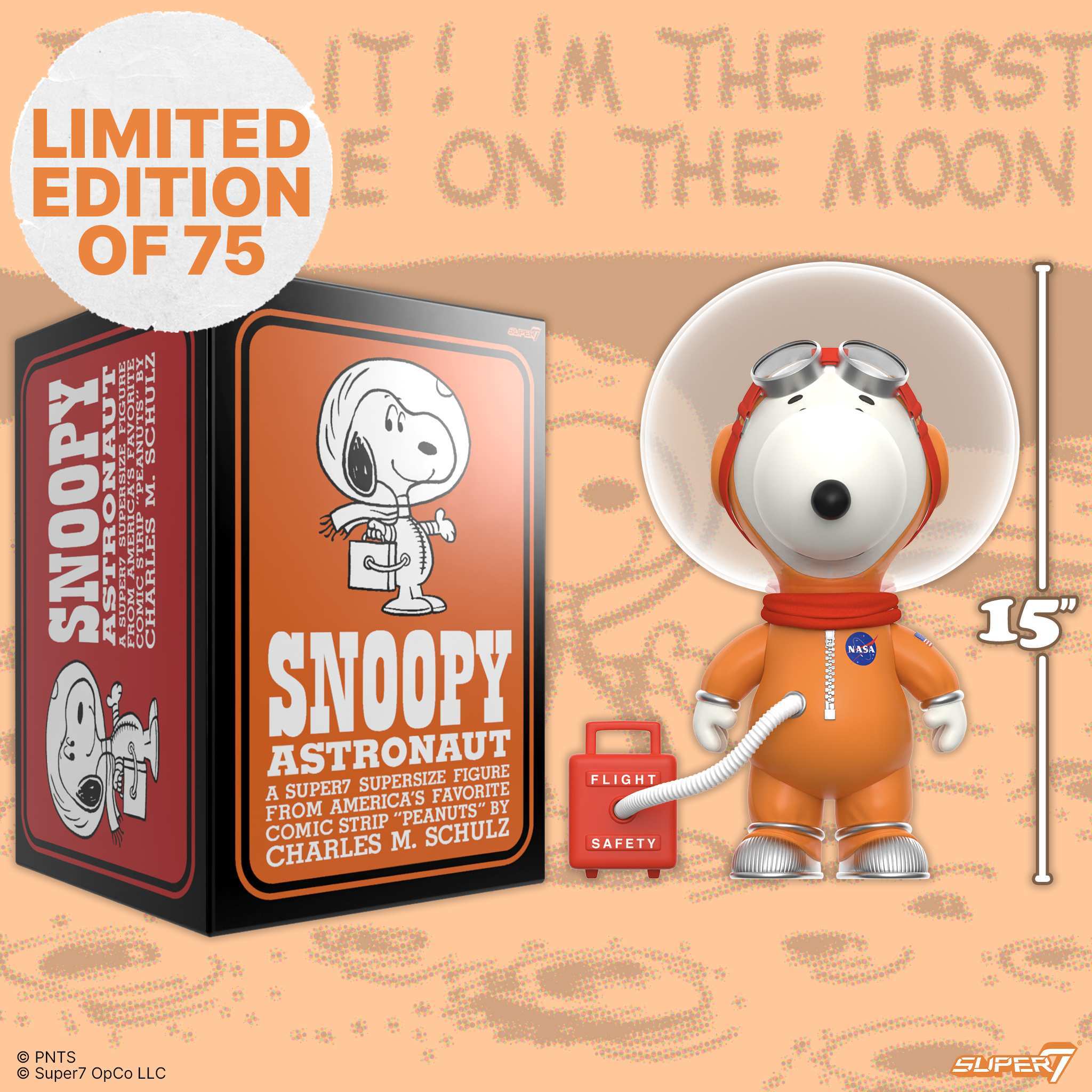 Super7 Peanuts SuperSize Snoopy figurina costum portocaliu 15