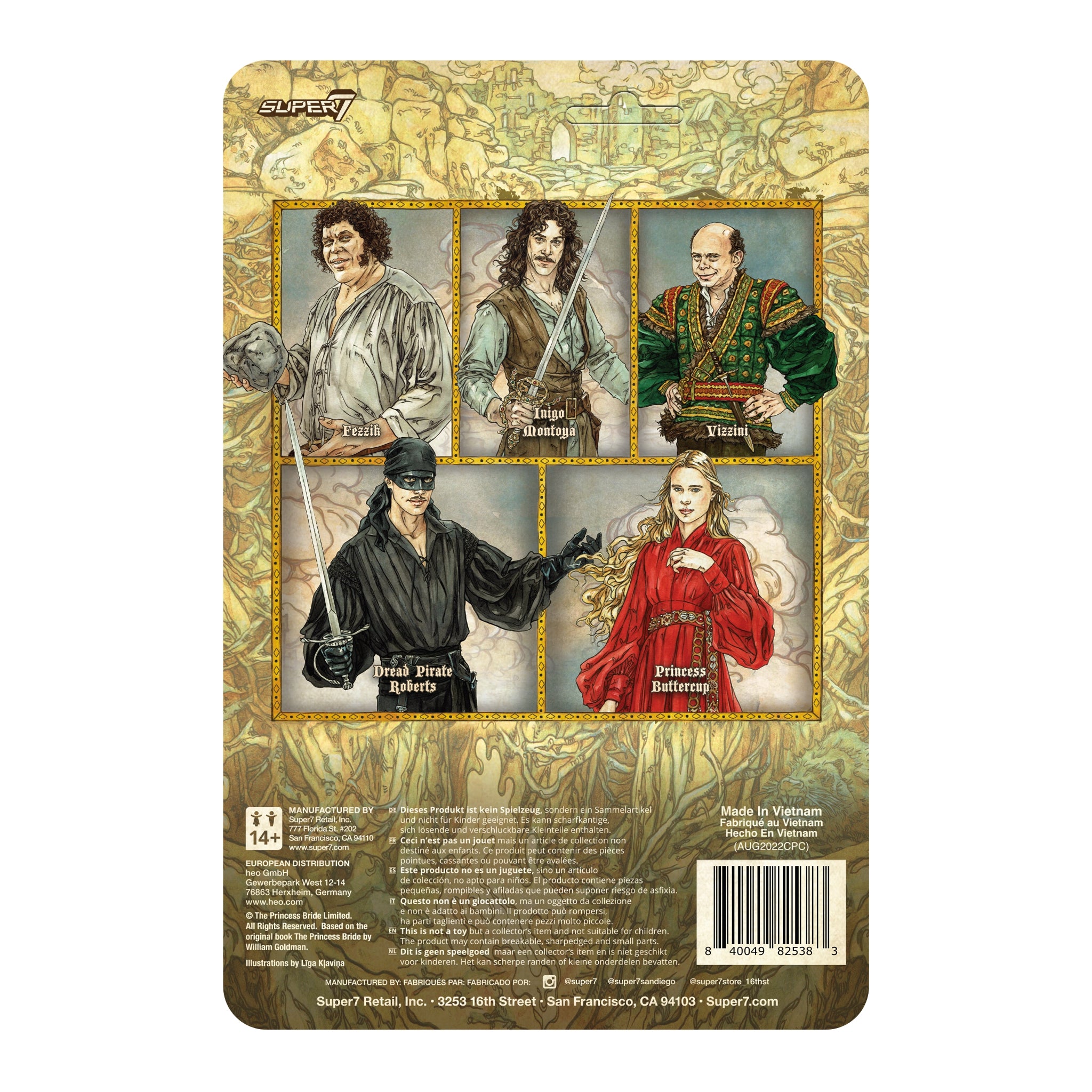 Super7 ReAction Vizzini figurina 9cm Princess Bride