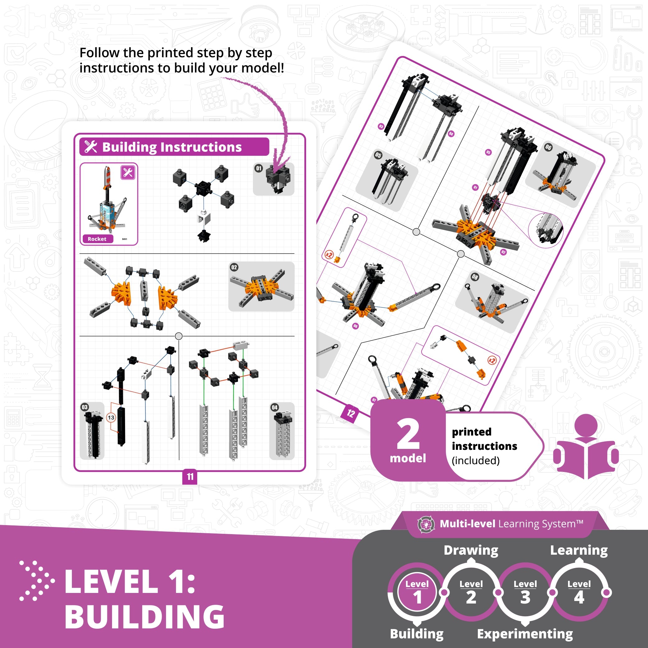 Engino STEAM Labs Inertia kit constructie 2 modele 8+