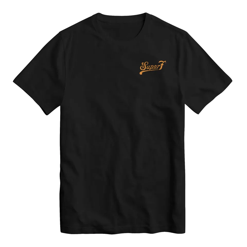 Super7 Heptagon tricou negru bumbac marimi SM-3X