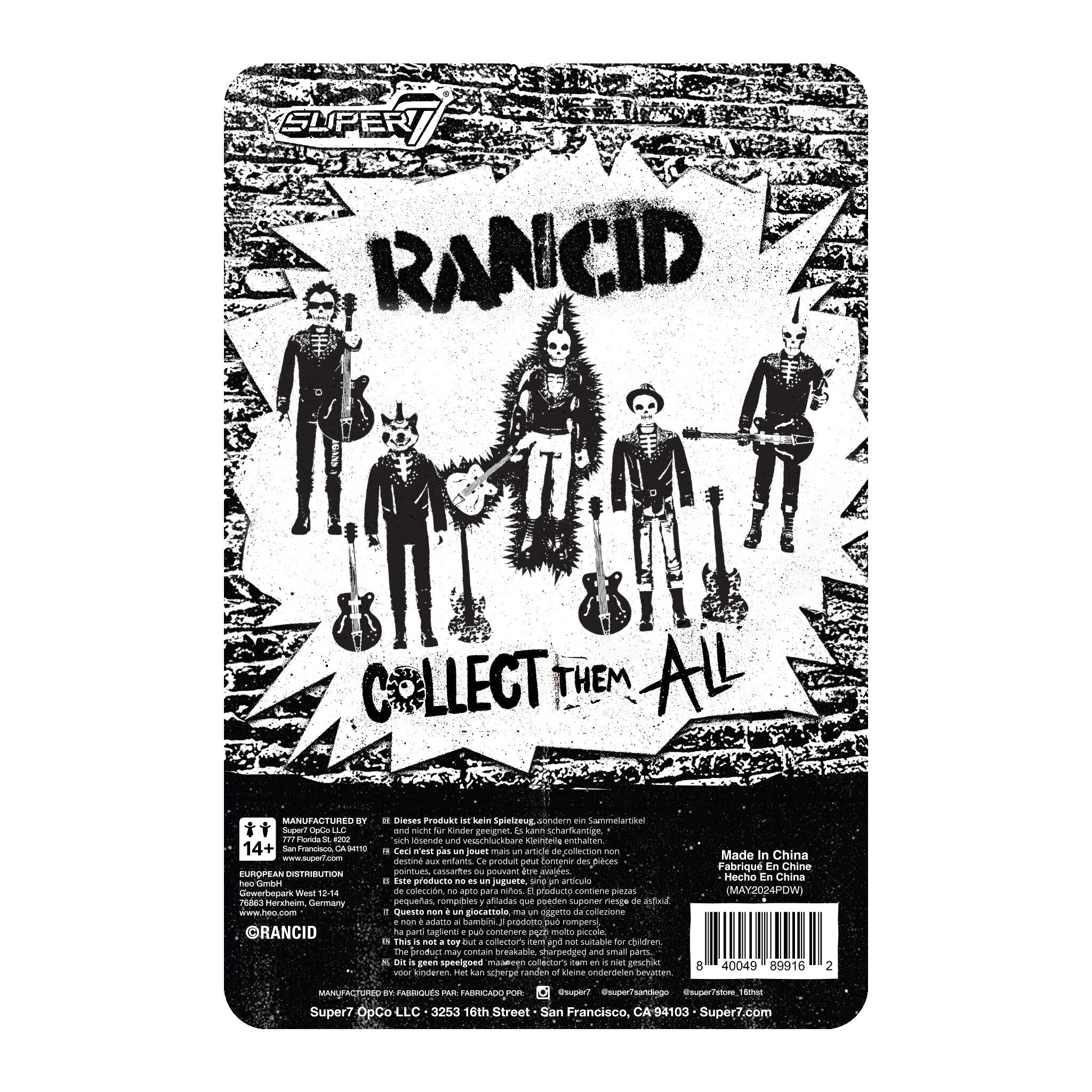 Super7 ReAction Wave 05 Rancid Skeletim figurina Time Bomb