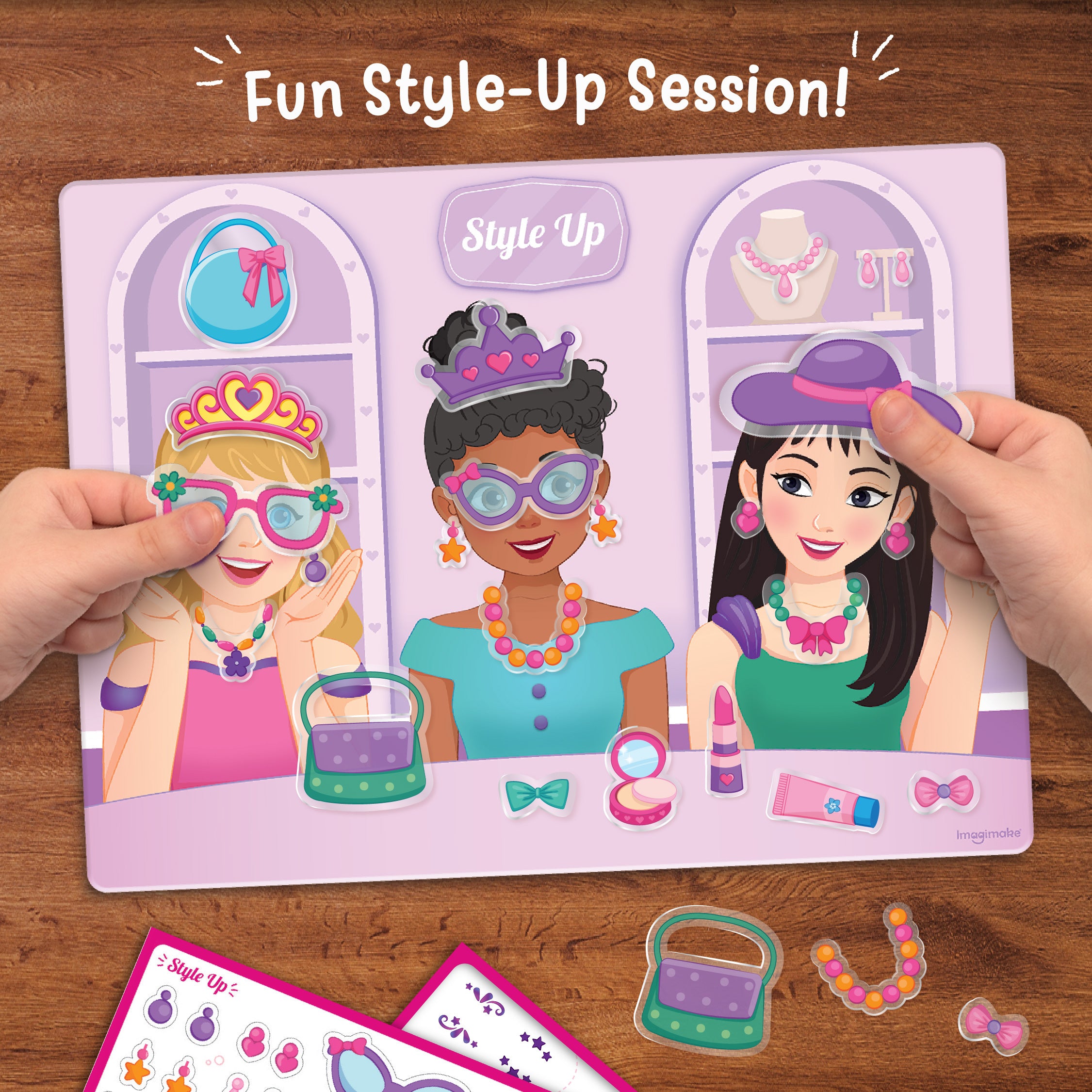 Imagimake Sticker Fun Hair Make Up stickere reutilizabile