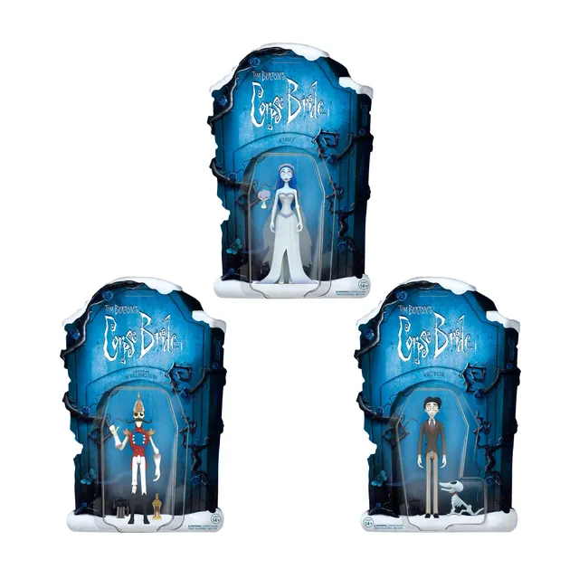 Super7 Corpse Bride ReAction set 3 figurine Victor Emily