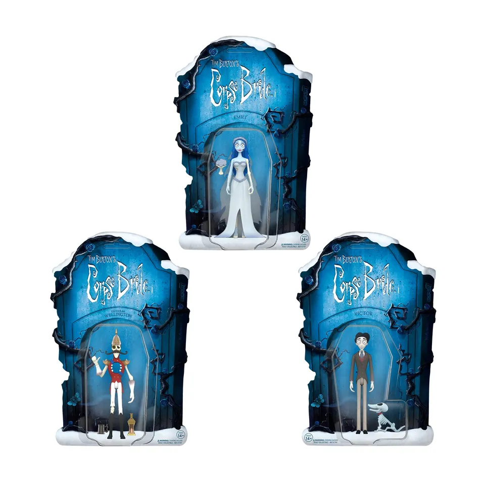 Super7 Corpse Bride ReAction set 3 figurine Victor Emily