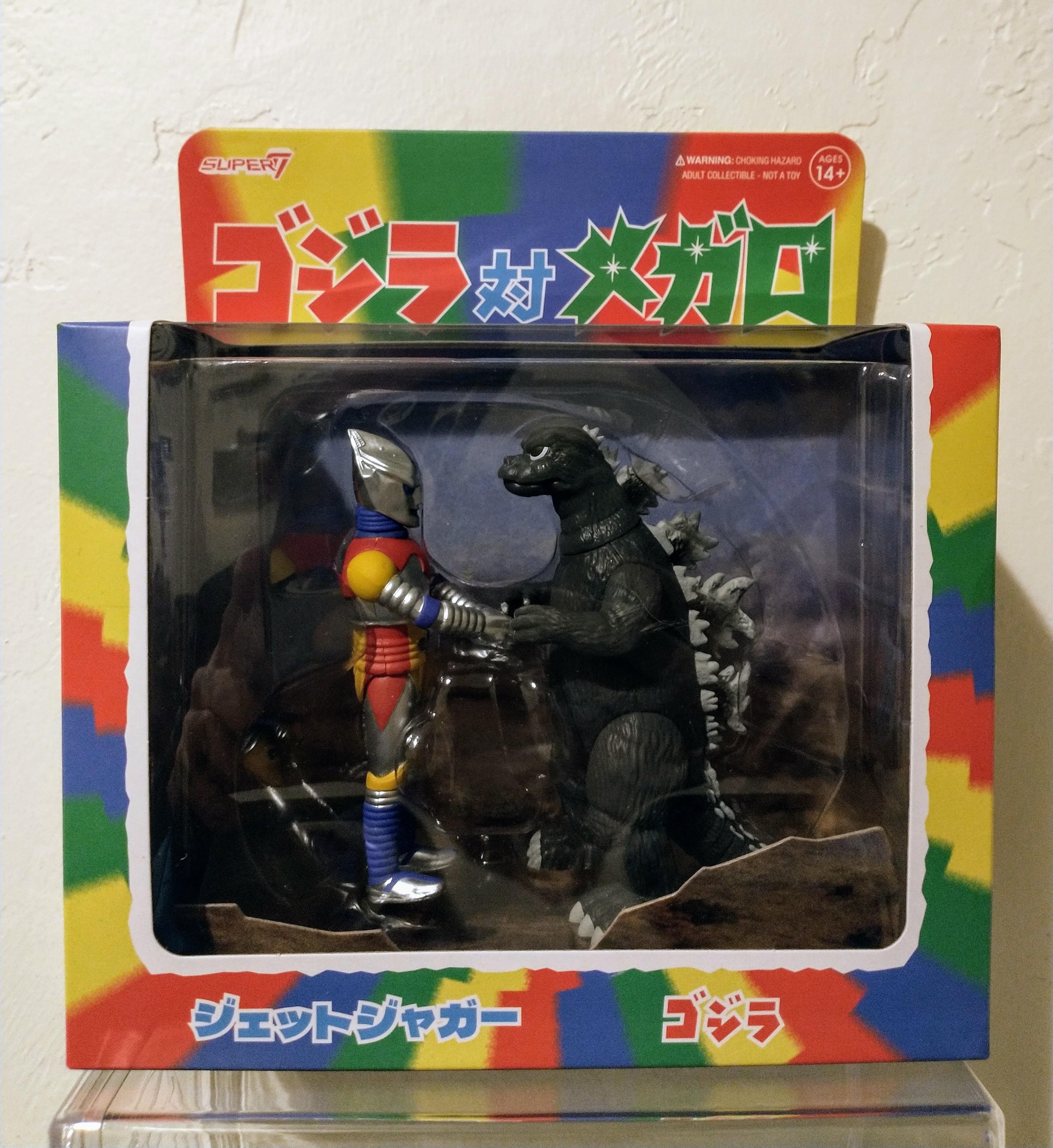 Super7 ReAction Godzilla Jet Jaguar set 2 figurine