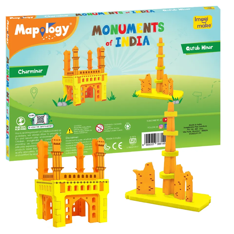 Imagimake Mapology Charminar Qutab Minar puzzle 3D 2 monumente