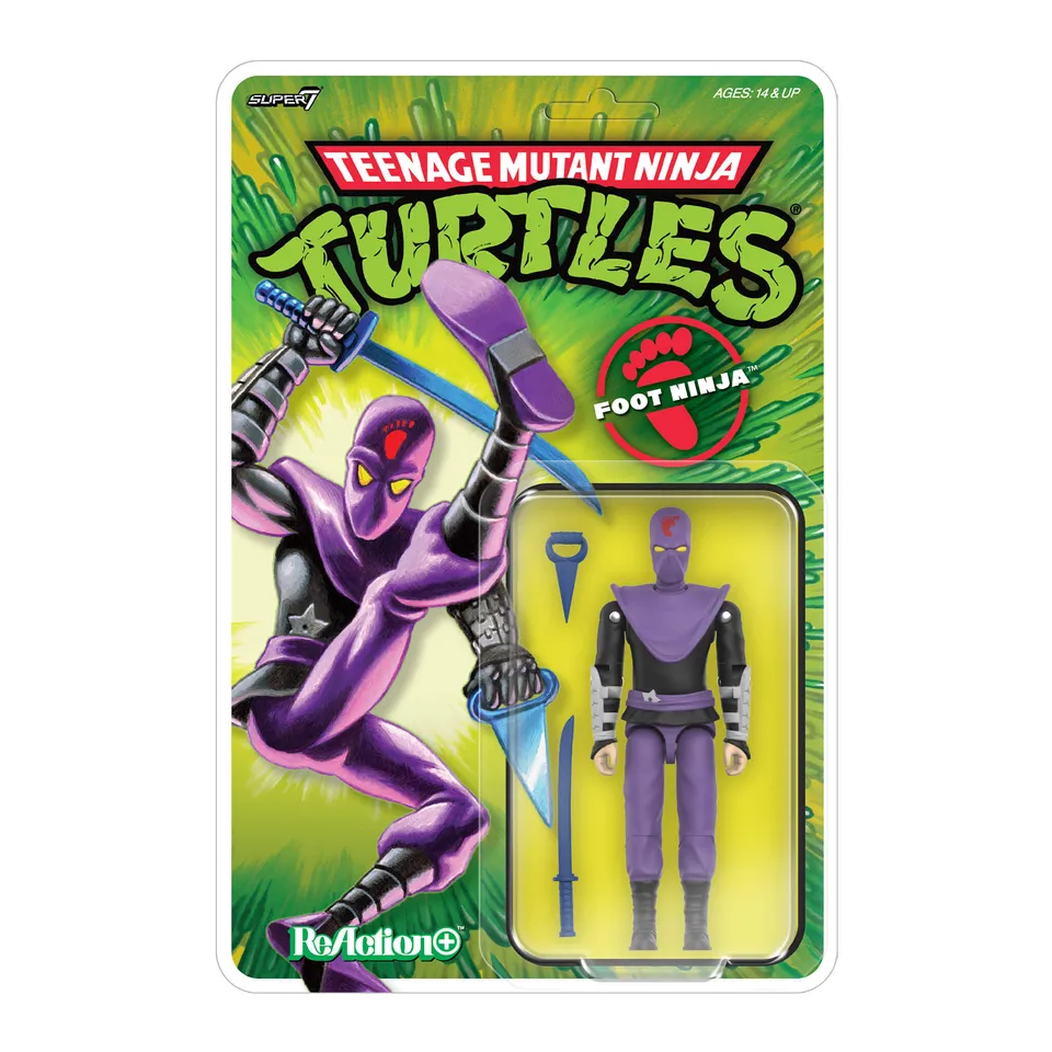 Super7 TMNT ReAction+ Foot Ninja figurina 10 cm