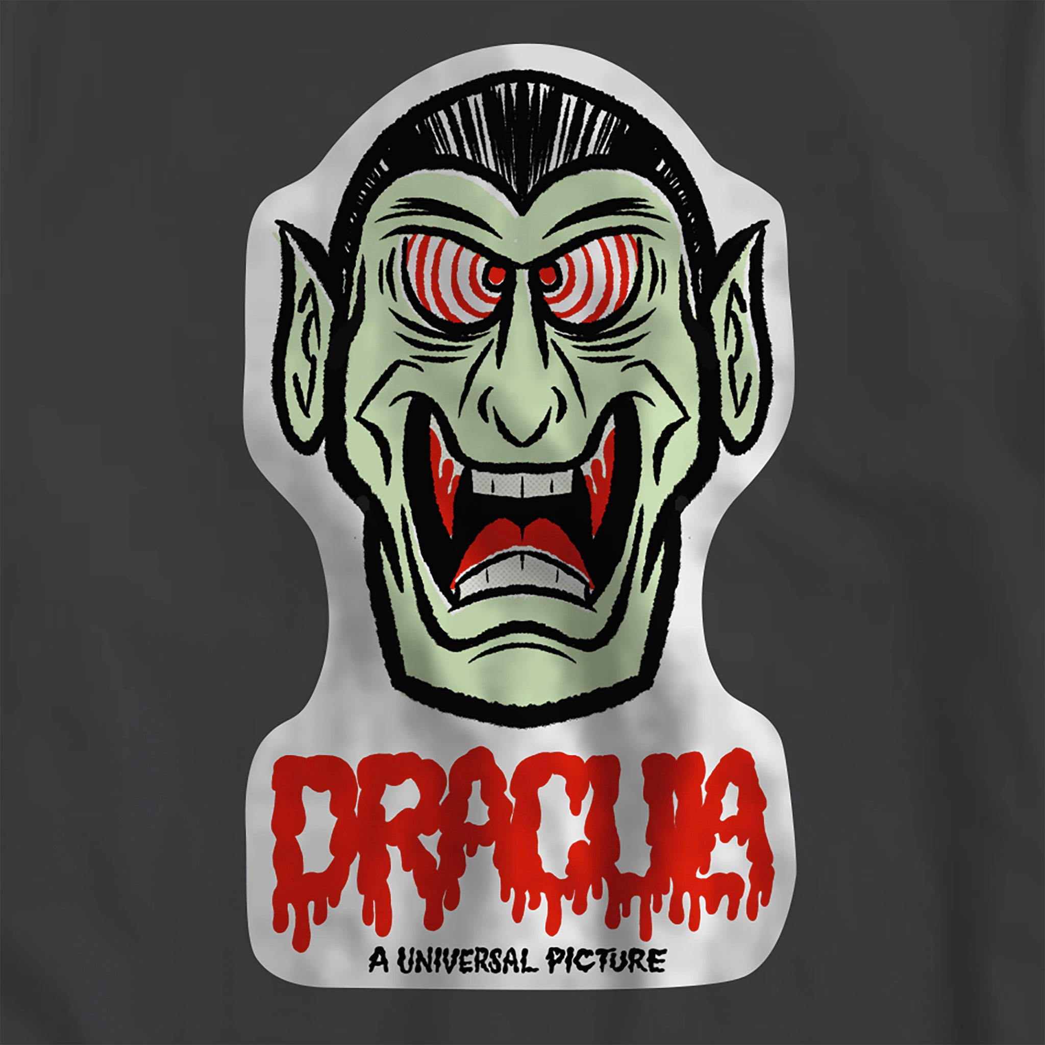 Super7 Universal Monsters FreakyFaces Dracula tricou charcoal bumbac