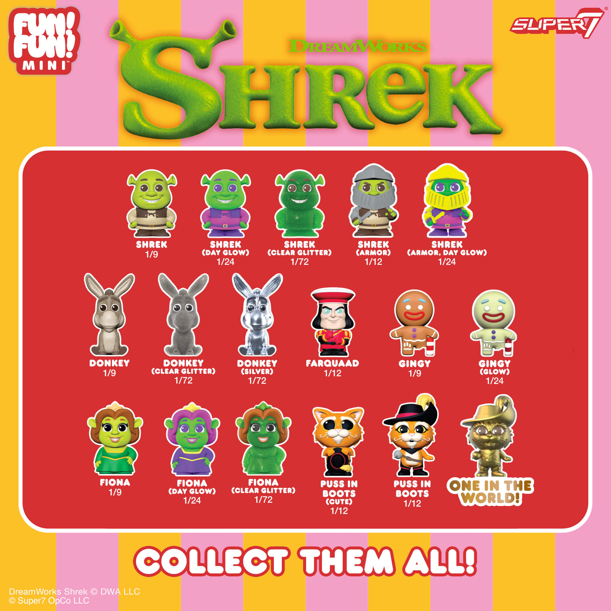 Super7 Shrek FUN FUN Mini Wave 01 blind box set