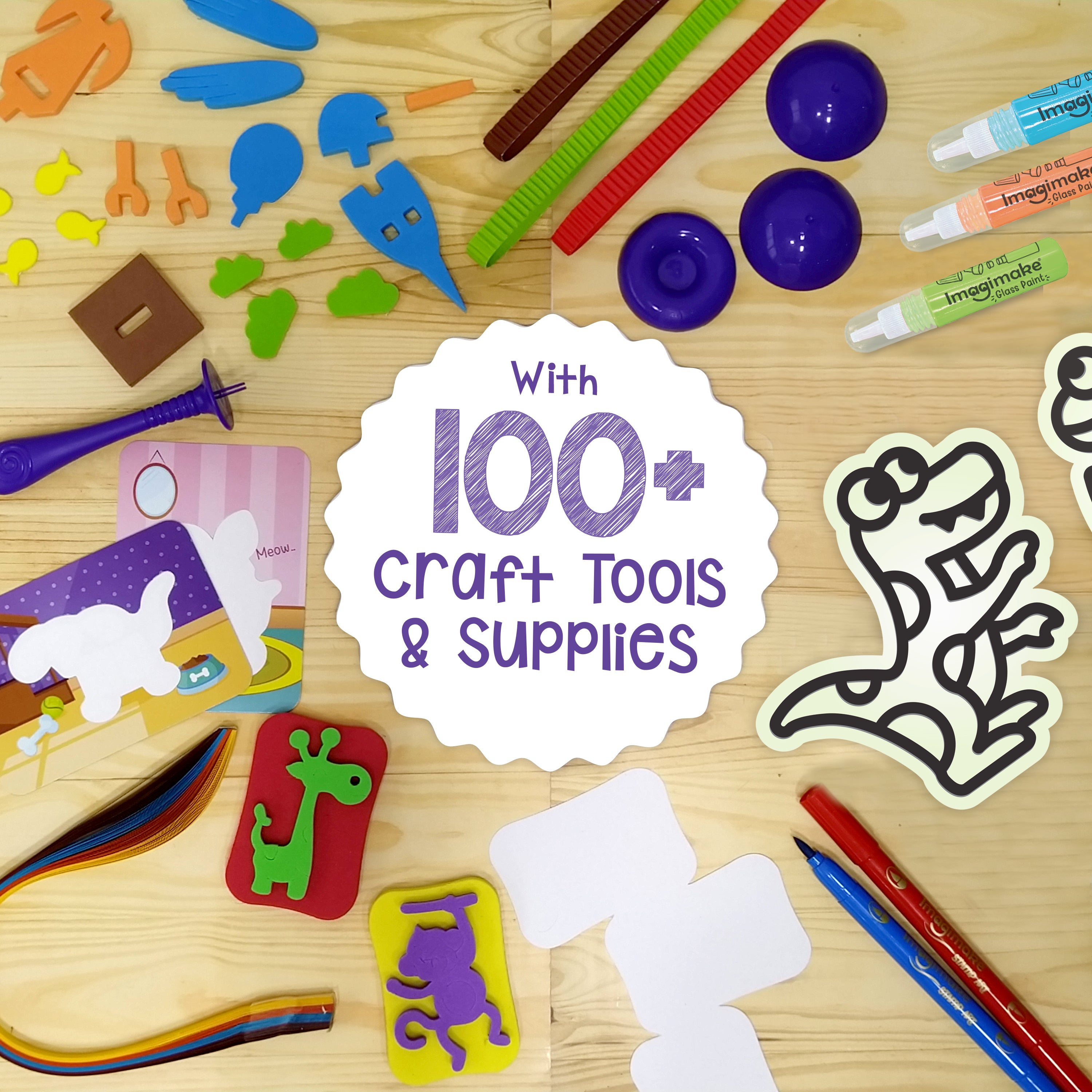 Imagimake Awesome Craft 5-in-1 set creatie fete 5-9 ani