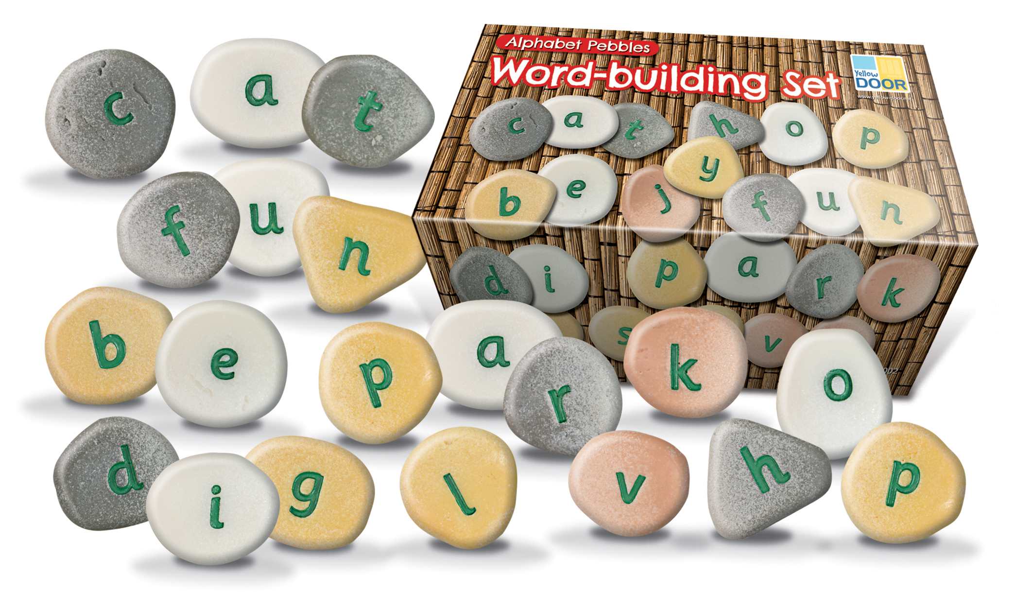 Yellow Door Alphabet Pebbles set 50 pietre formare cuvinte