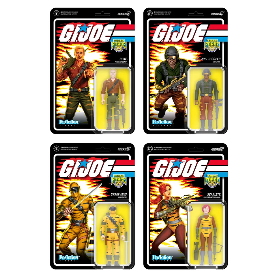 Super7 ReAction Tiger Force set 4 figurine Wave 6