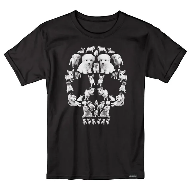 Super7 Death By Puppies tricou negru bumbac SM