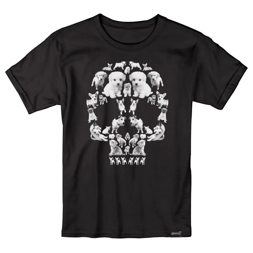 Super7 Death By Puppies tricou negru bumbac SM