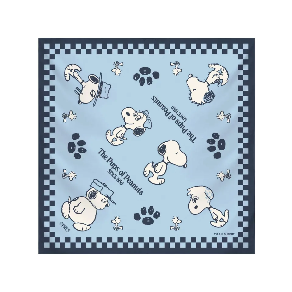 Super7 Peanuts Pups bandană bumbac 56cm