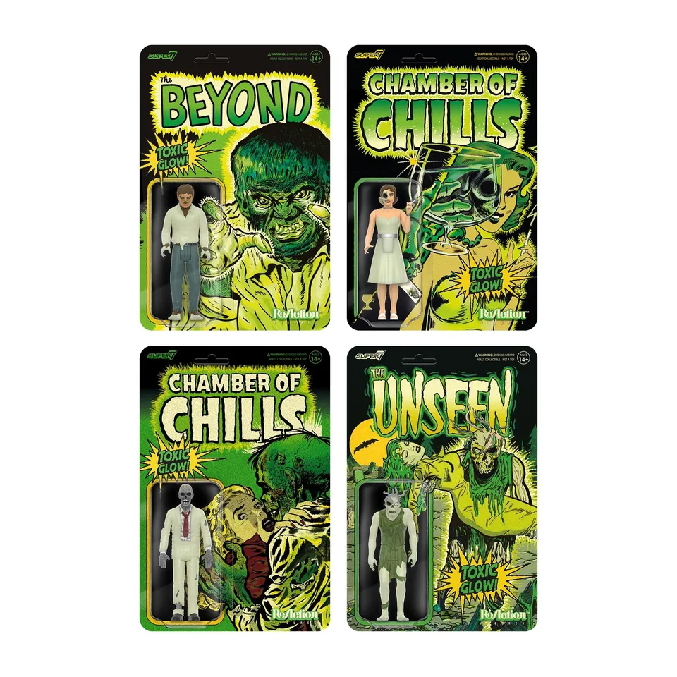 Super7 Pre-Code Horror Wave 4 set 4 figurine fosforescente