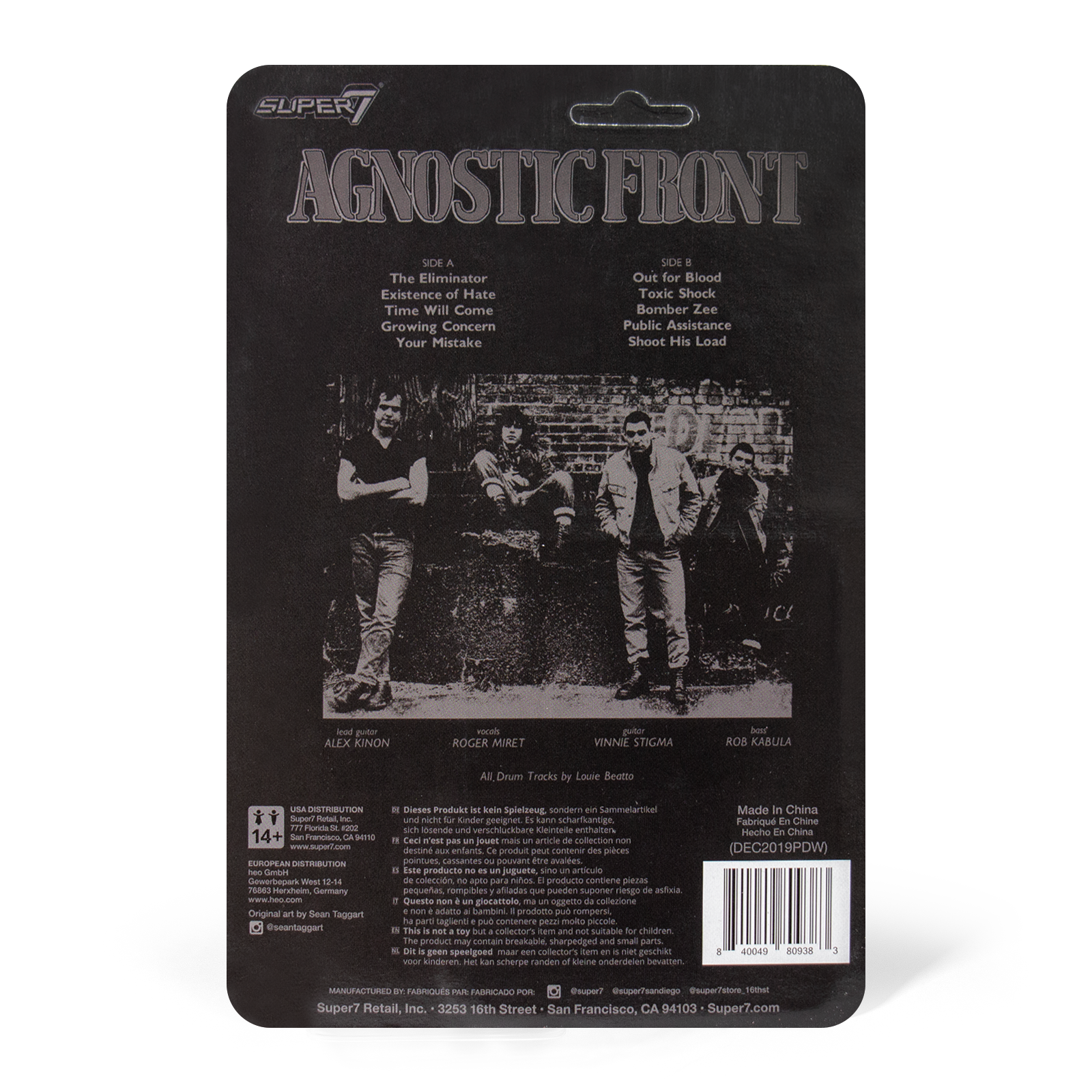 Super7 ReAction Agnostic Front Persistence Tour 2020 figurină neagră