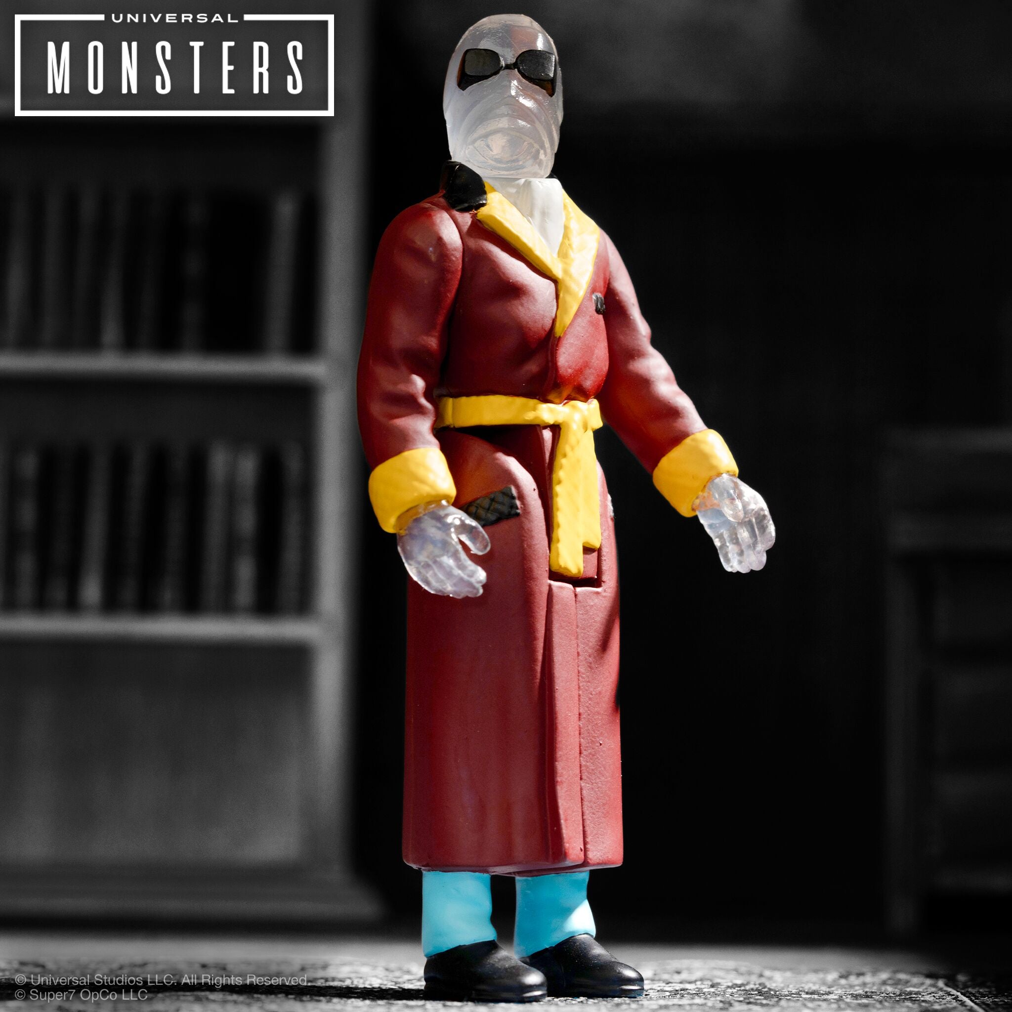 Super7 ReAction Invisible Man Clear figurina 9,5 cm horror