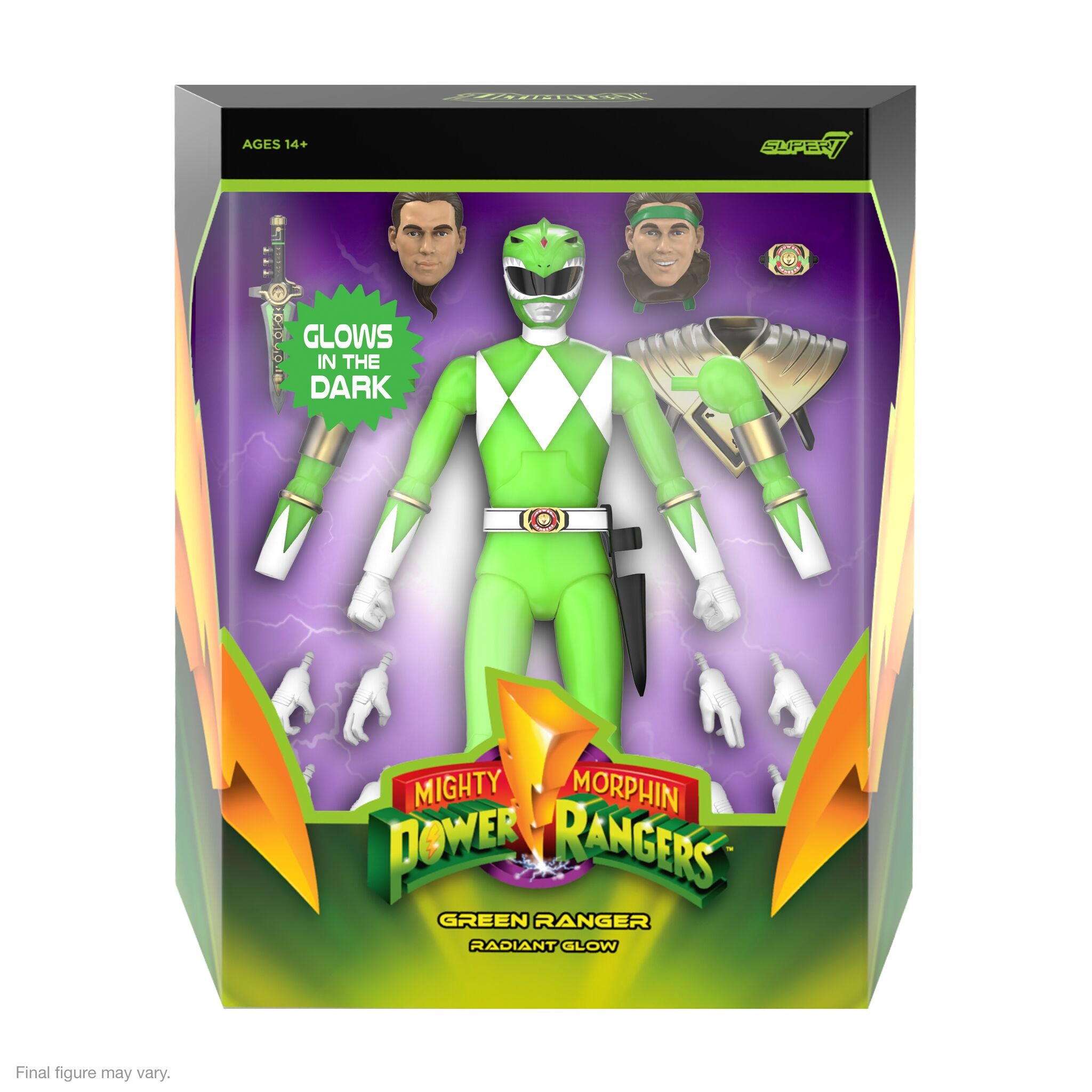 Super7 ULTIMATES Wave 05 Green Ranger Glow figurină fosforescentă