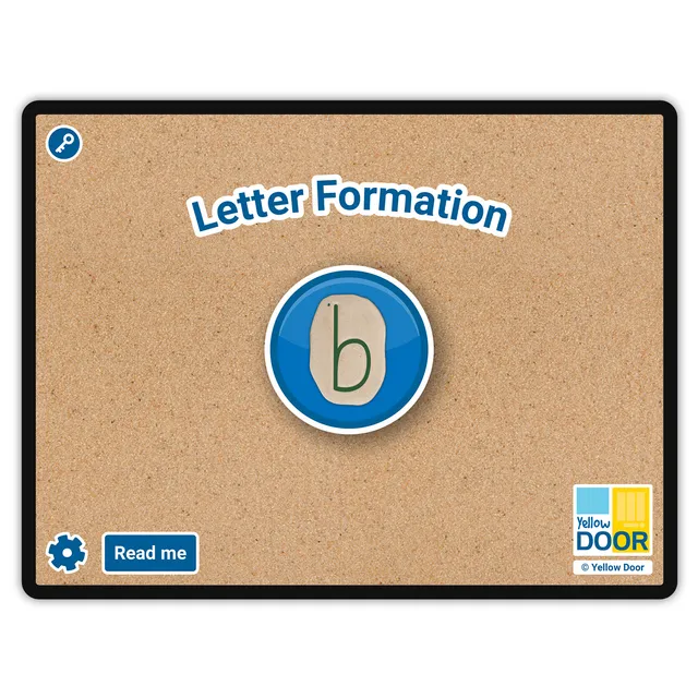 Yellow Door Letter Formation app litere mici