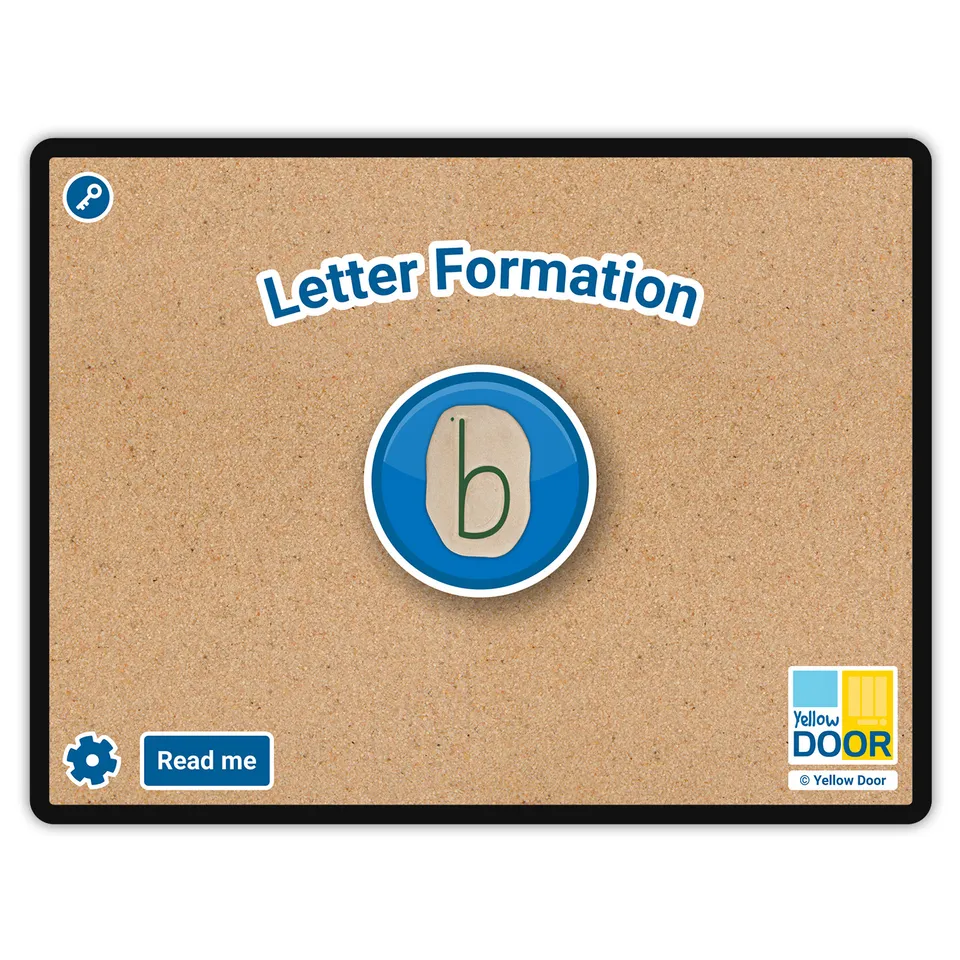 Yellow Door Letter Formation app litere mici