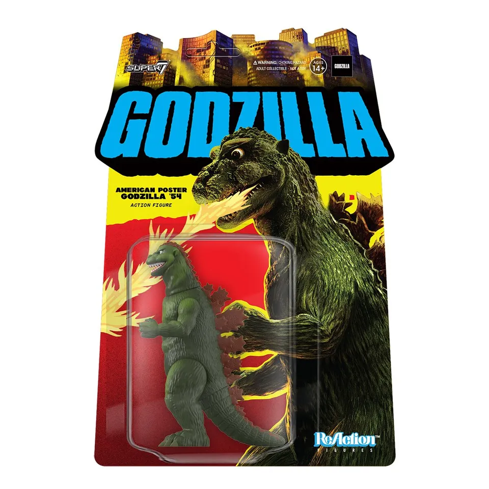 Super7 Toho ReAction figurina Godzilla 1954 poster 9,5 cm
