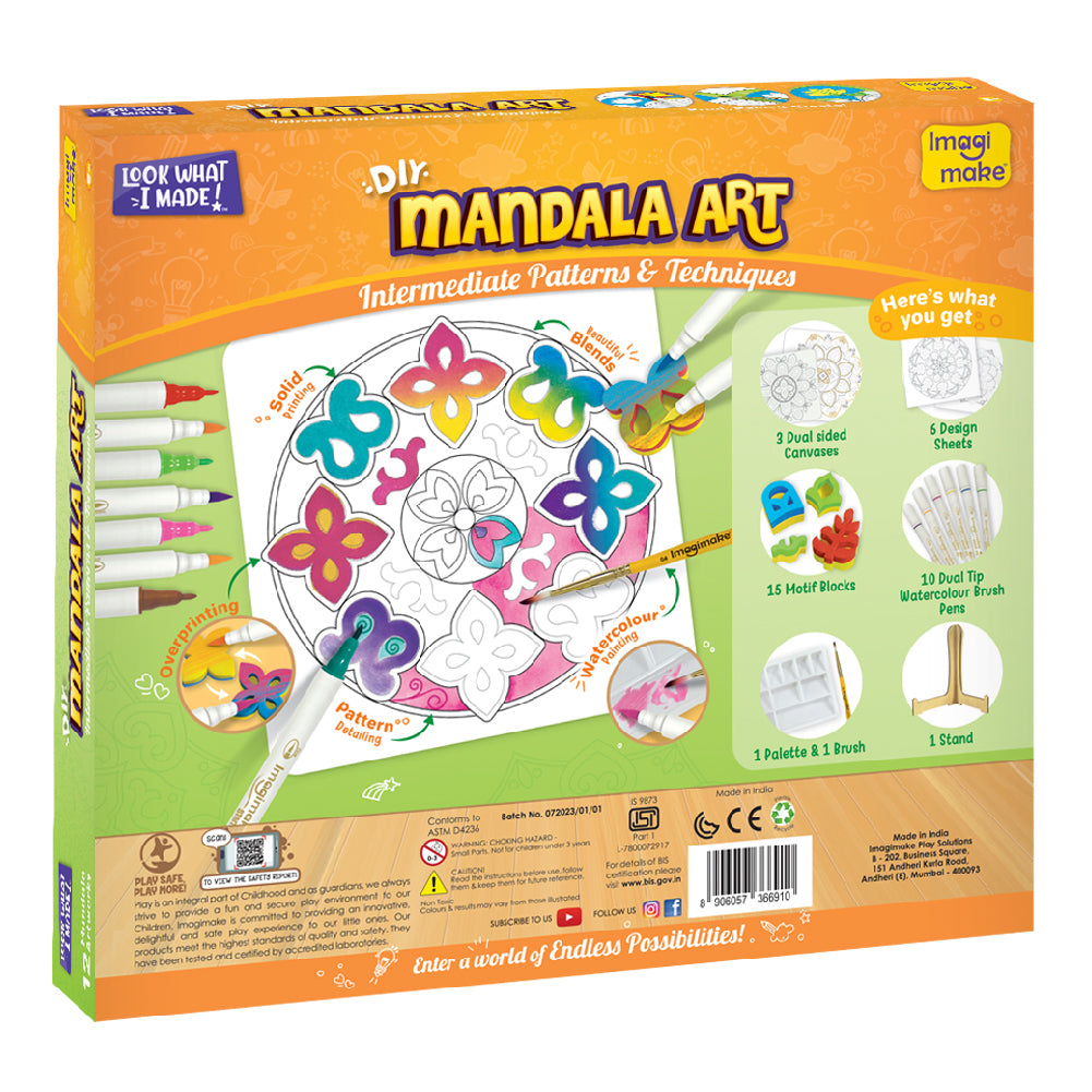 Imagimake Mandala set pictura acuarela 3 panze motive