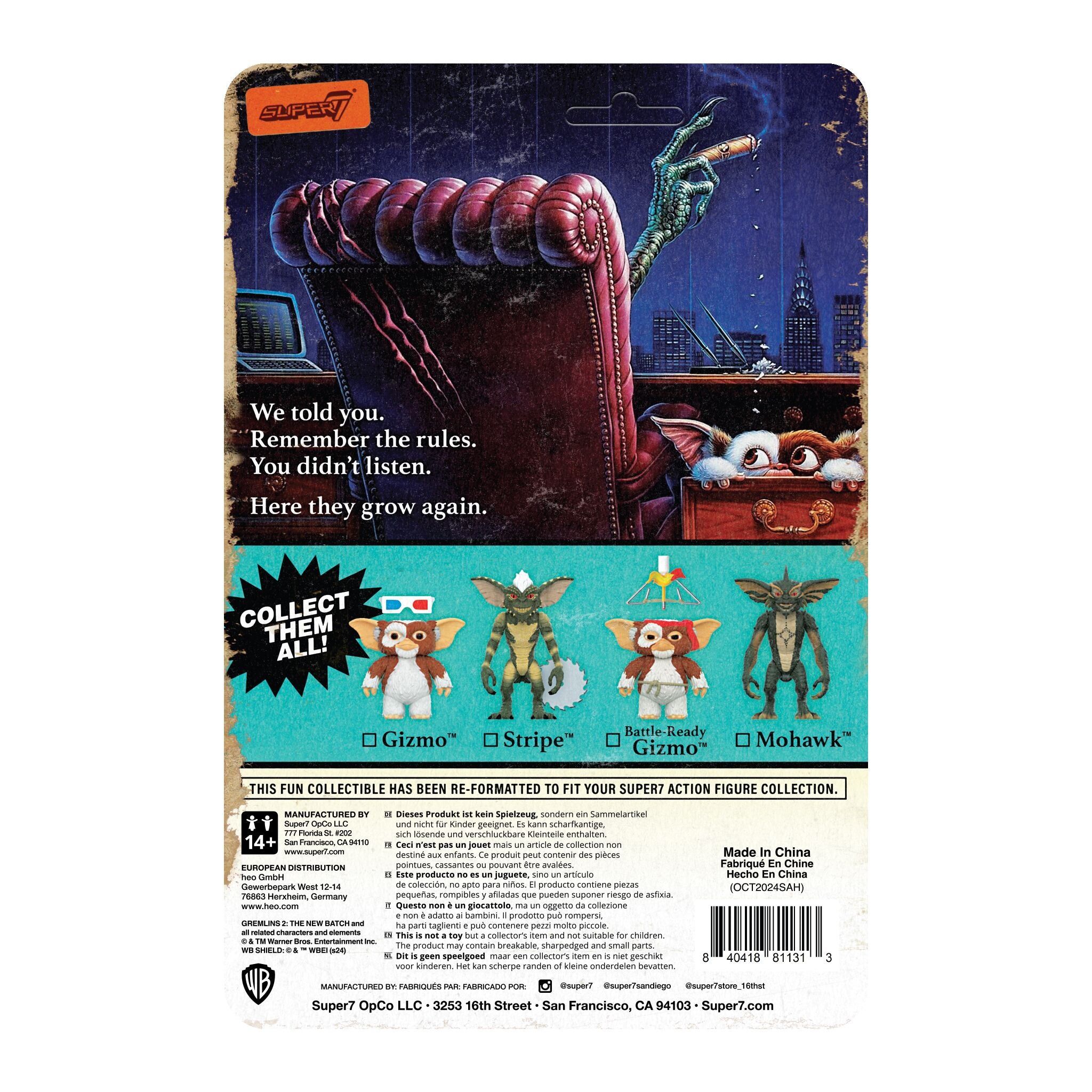 Super7 Gremlins ReAction Mohawk figurina 9,5 cm dungi