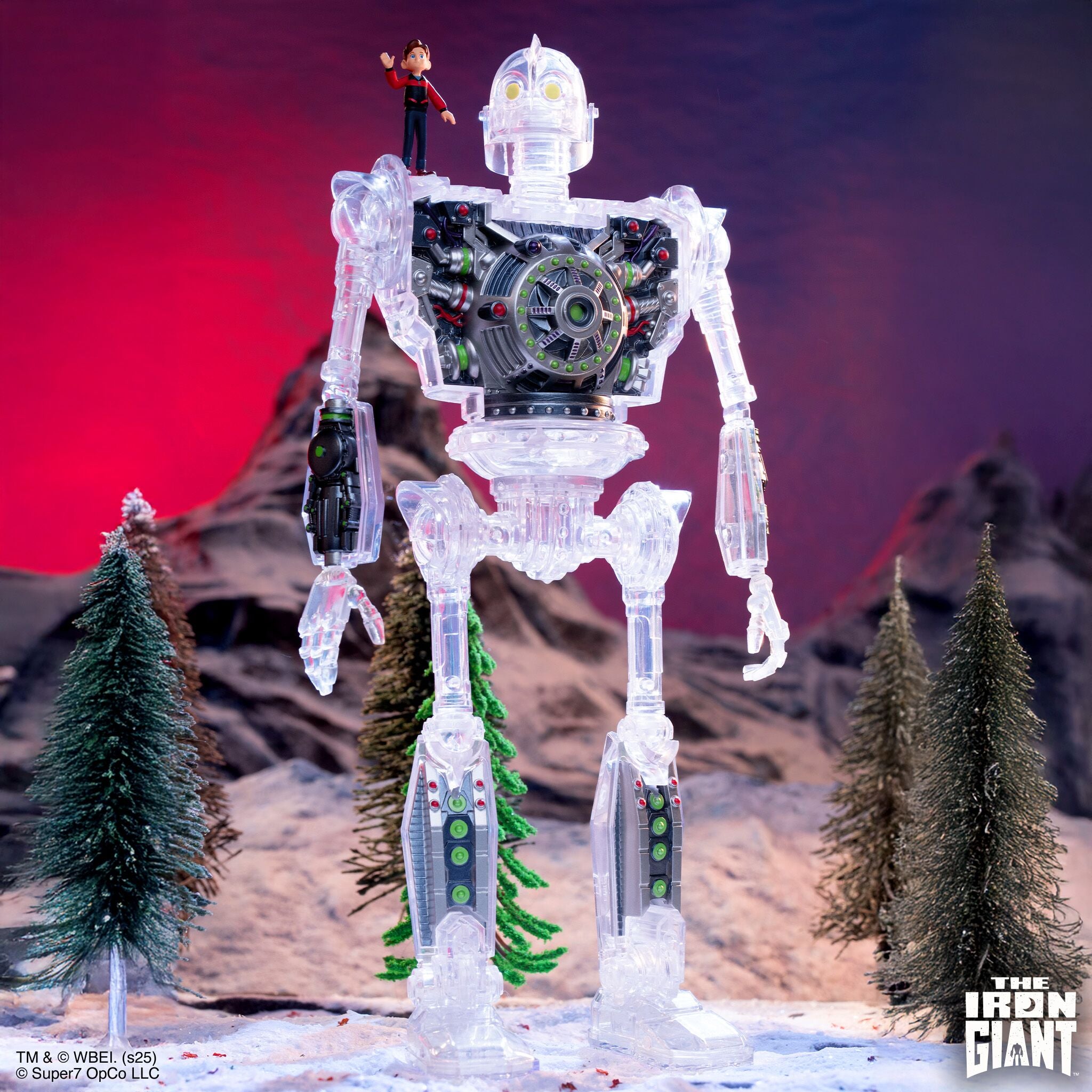 Super7 Iron Giant Super Cyborg figurina transparent 28 cm