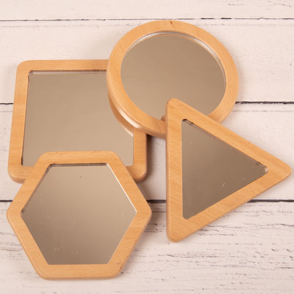 Yellow Door Little Looking Shape Mirrors oglinzi lemn set 4