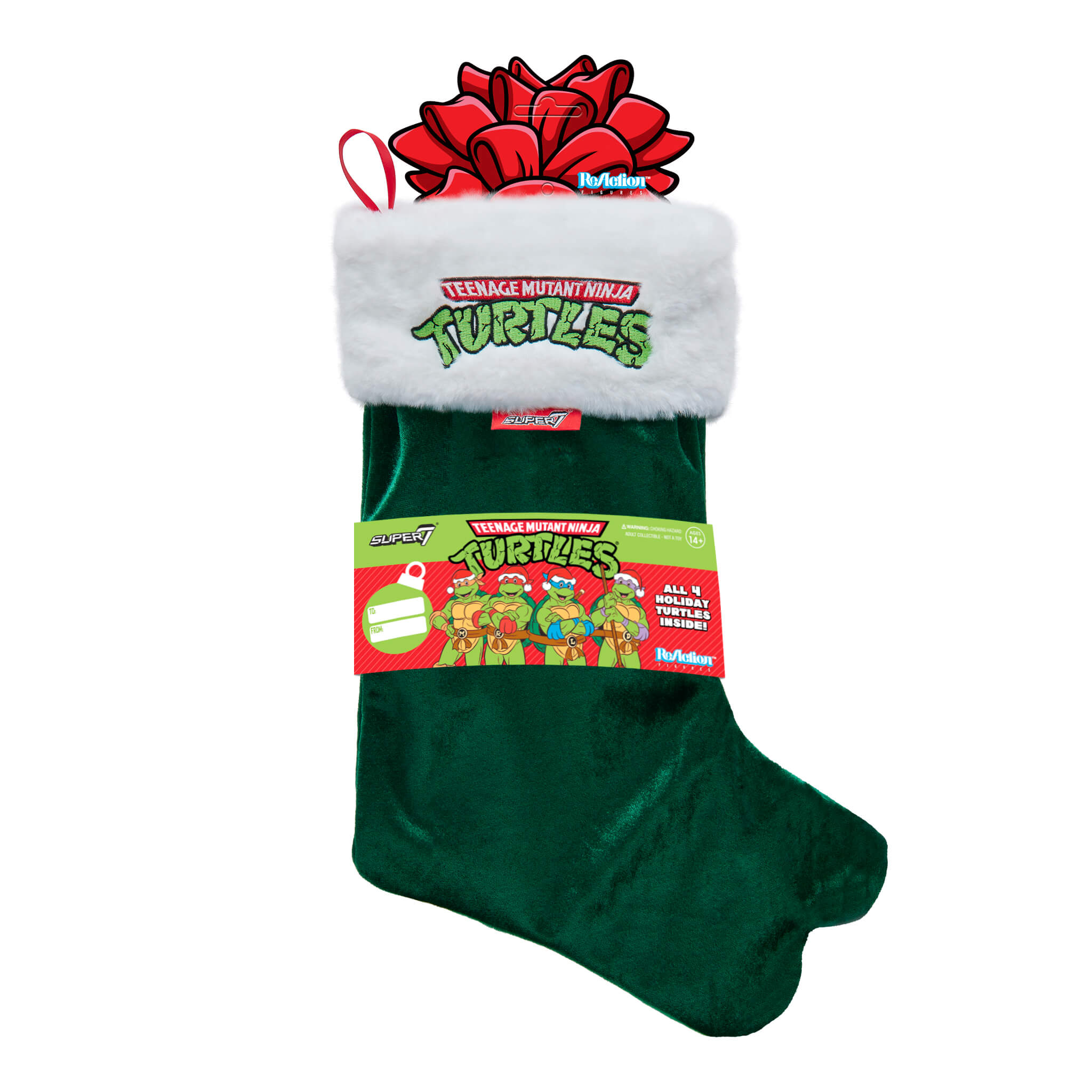 Super7 ReAction TMNT Holiday set 4 figurine 9,5cm