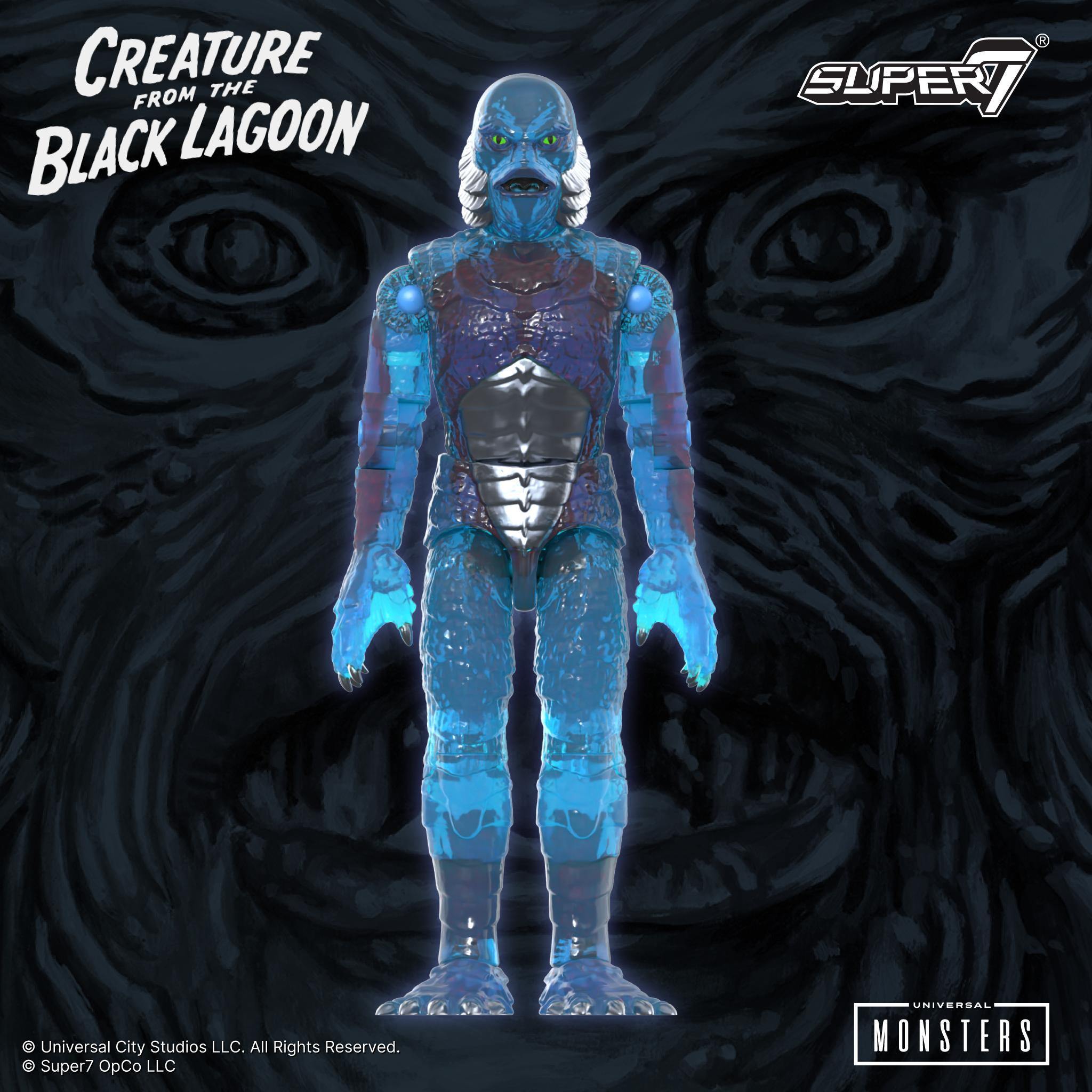 Super7 Universal Monsters ReAction+ figurina Creature albastru