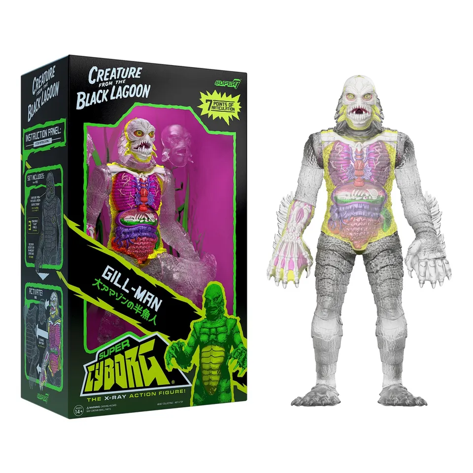 Super7 Universal Monsters Super Cyborg Creature figurină clear