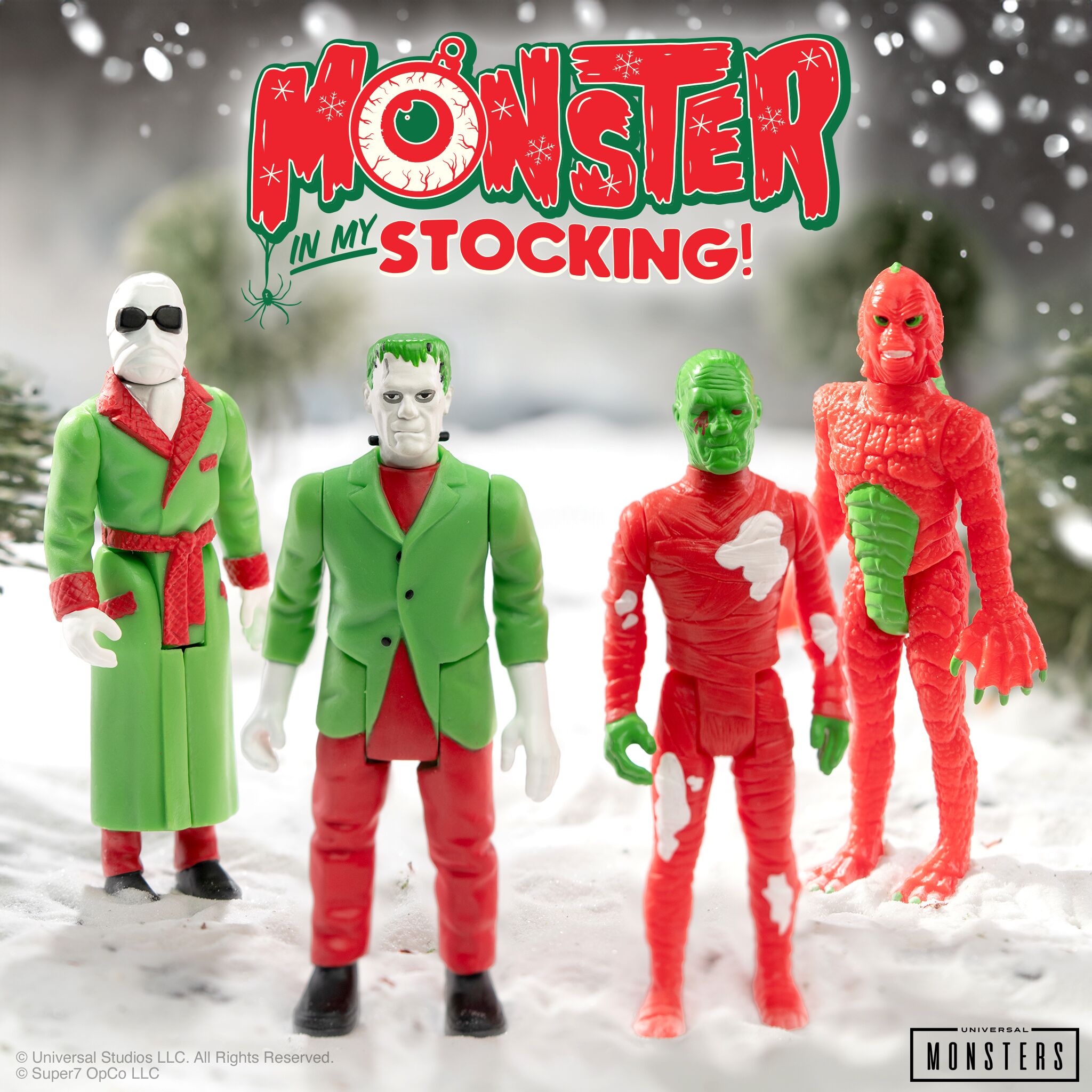 Super7 Universal Monsters Blind Box figurine set 12 Craciun
