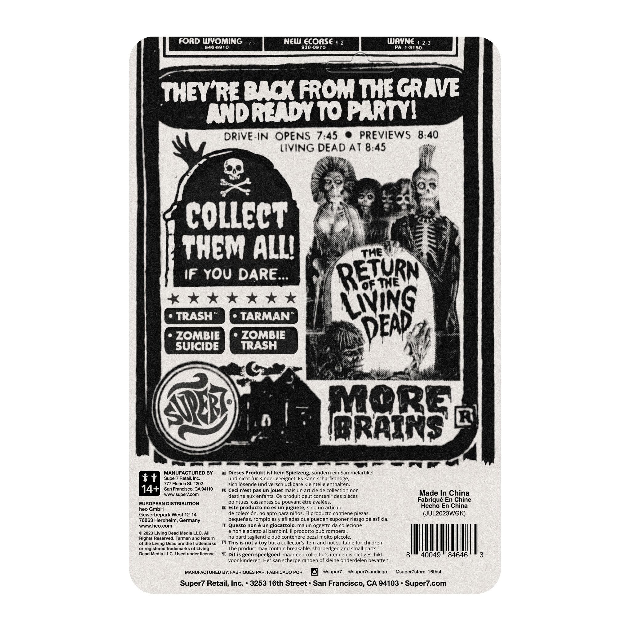 Super7 ReAction Return Living Dead Tarman figurina 3,75 inch