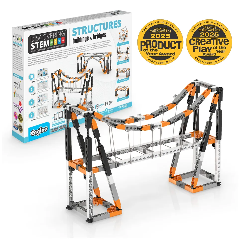 Engino Discovering STEM Buildings Bridges set poduri 9 modele