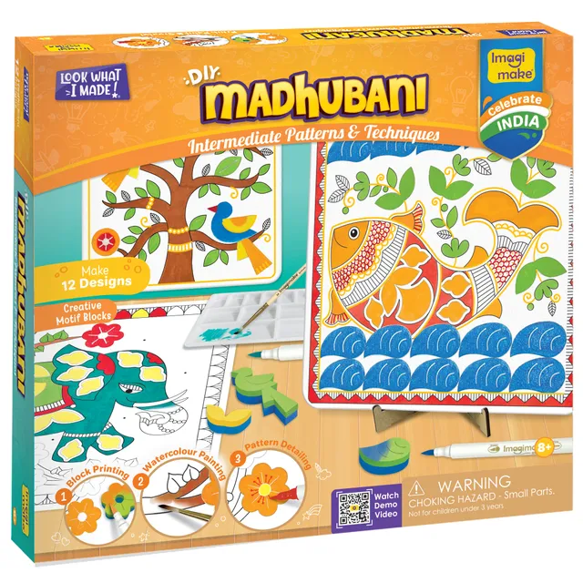 Imagimake Madhubani kit pictura panza 3 proiecte 8+ ani