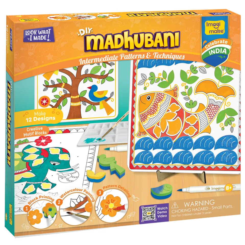 Imagimake Madhubani kit pictura panza 3 proiecte 8+ ani