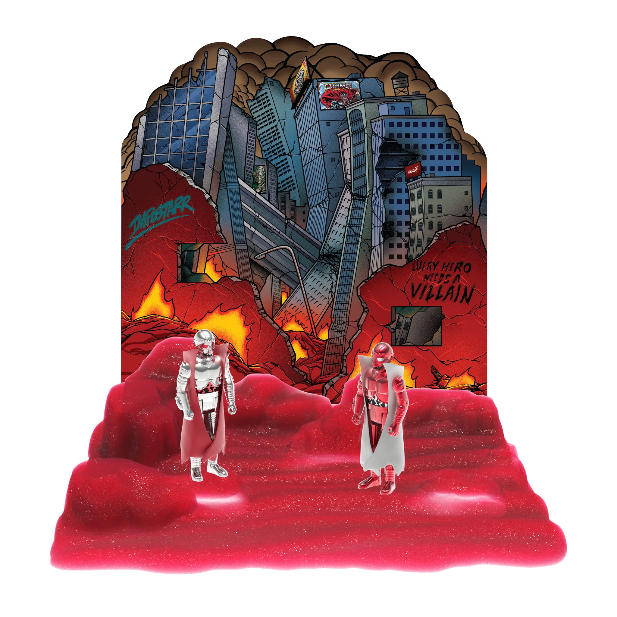 Super7 Czarface ReAction Battle Mode Double-Sided playset metalic