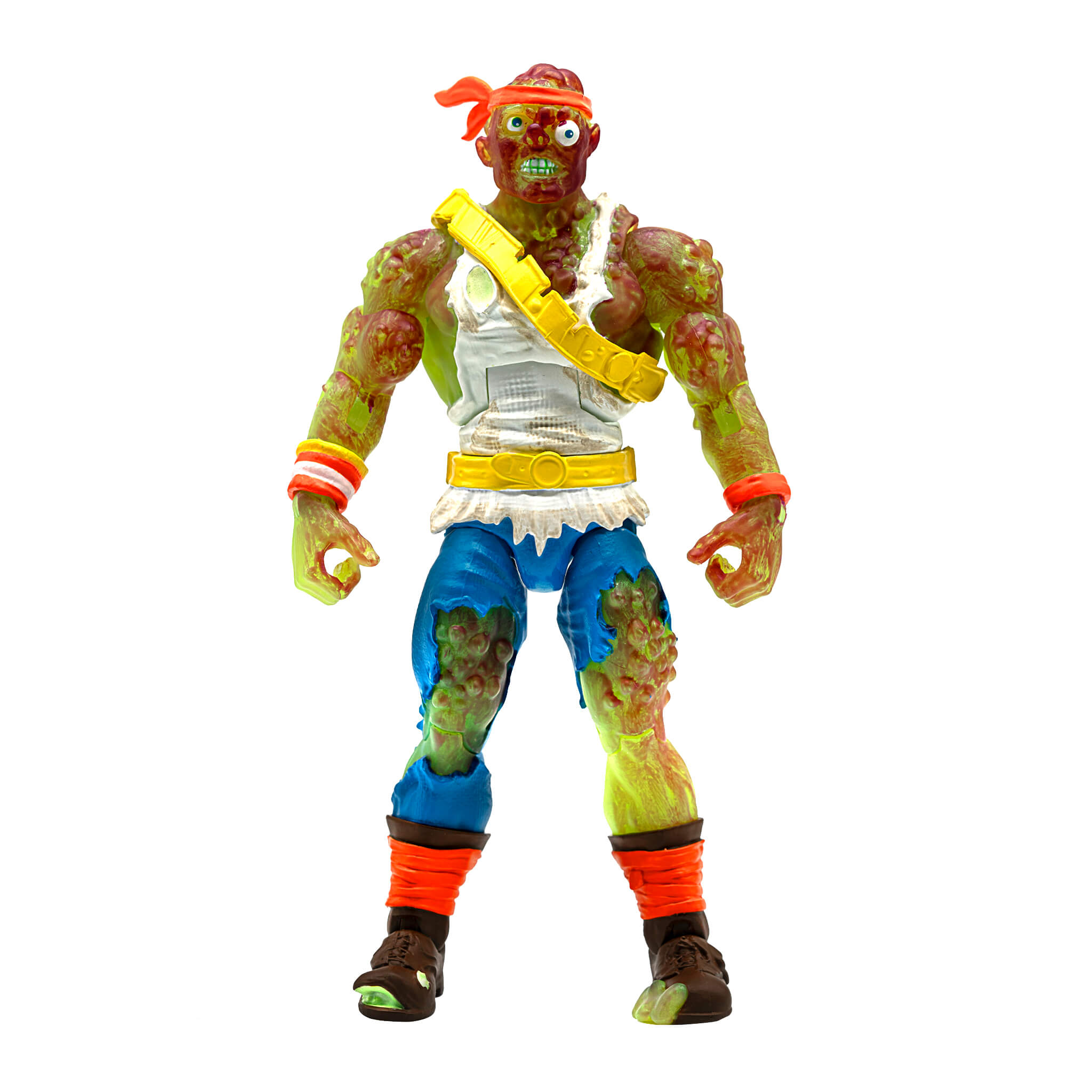 Super7 Toxic Crusader Ultimates Toxie figurina rosie fosforescenta