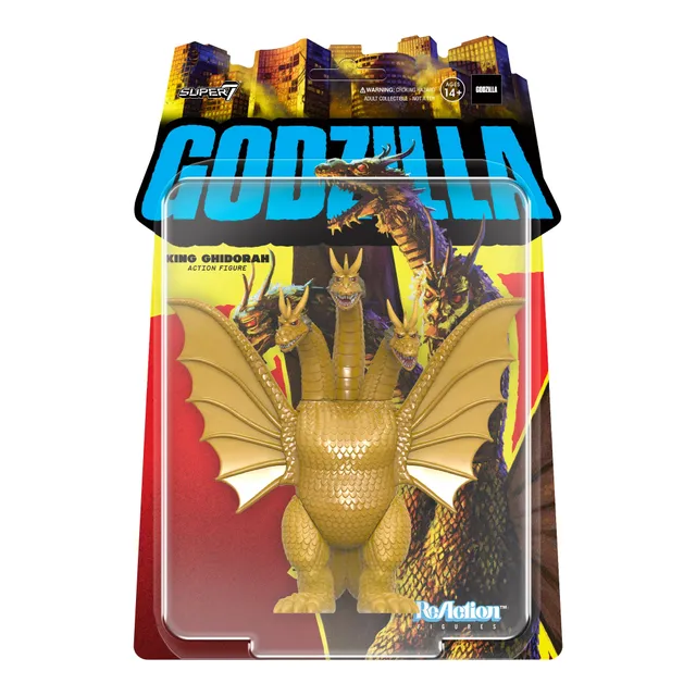 Super7 Toho King Ghidorah figurina articulata 9,5 cm