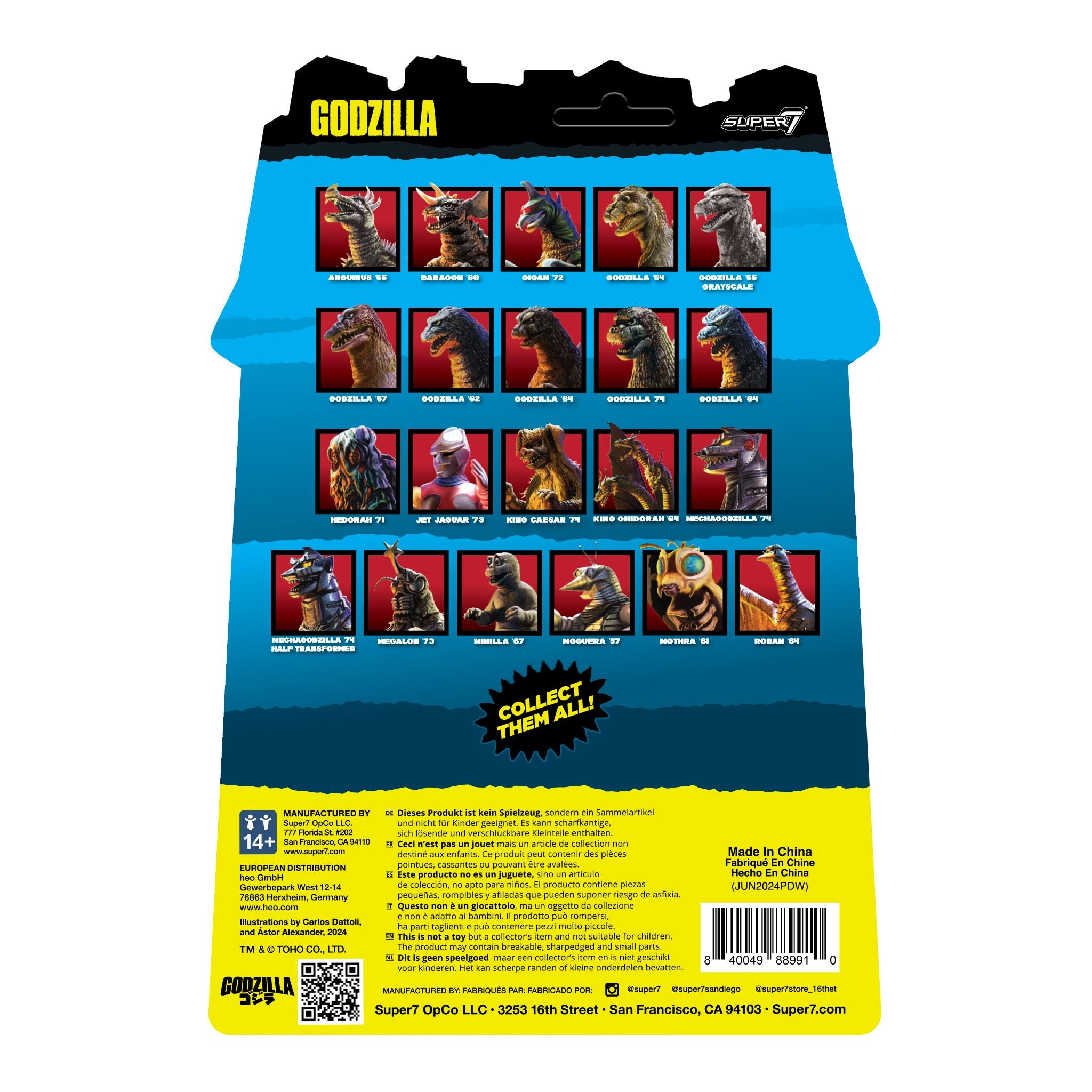 Super7 ReAction Hedorah figurina 9,5 cm verde transparent