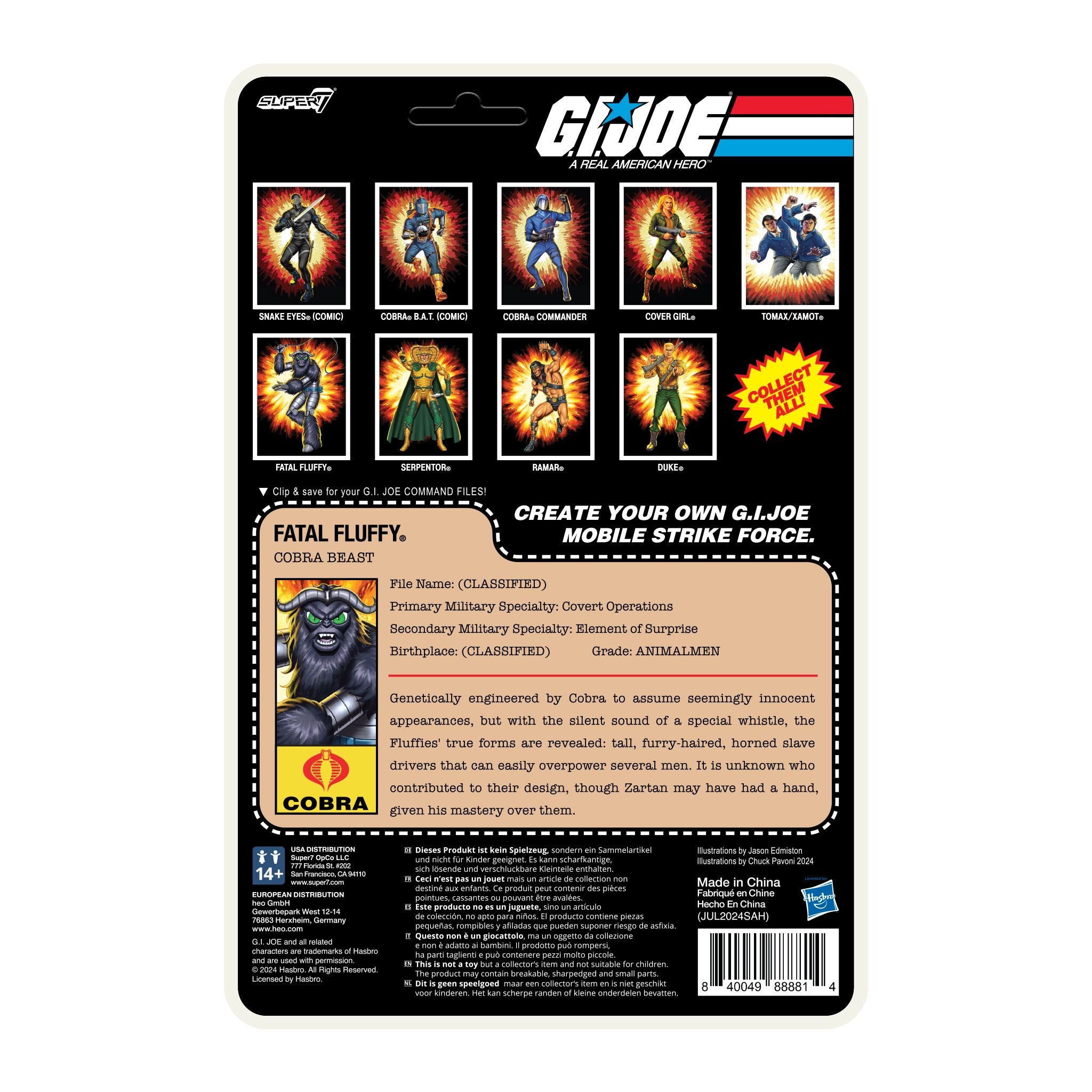 Super7 G.I. Joe ReAction+ Ramar Fatal Fluffy figurine