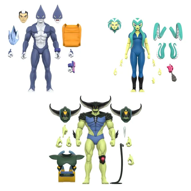 Super7 TigerSharks ULTIMATES Mako Octavia T-Ray set 3 figurine