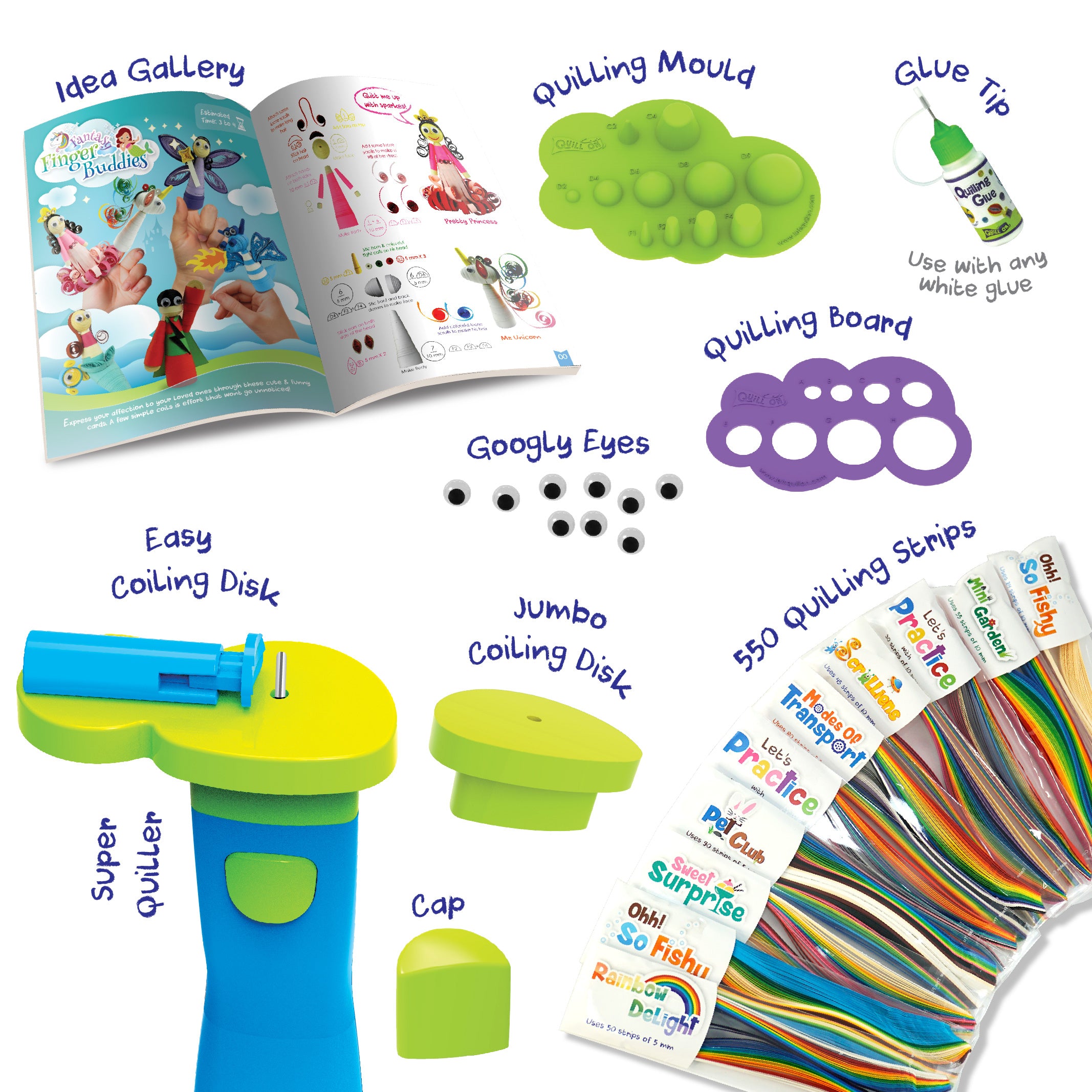 Imagimake World of Paper Quilling set quilling 550 benzi 8+ ani