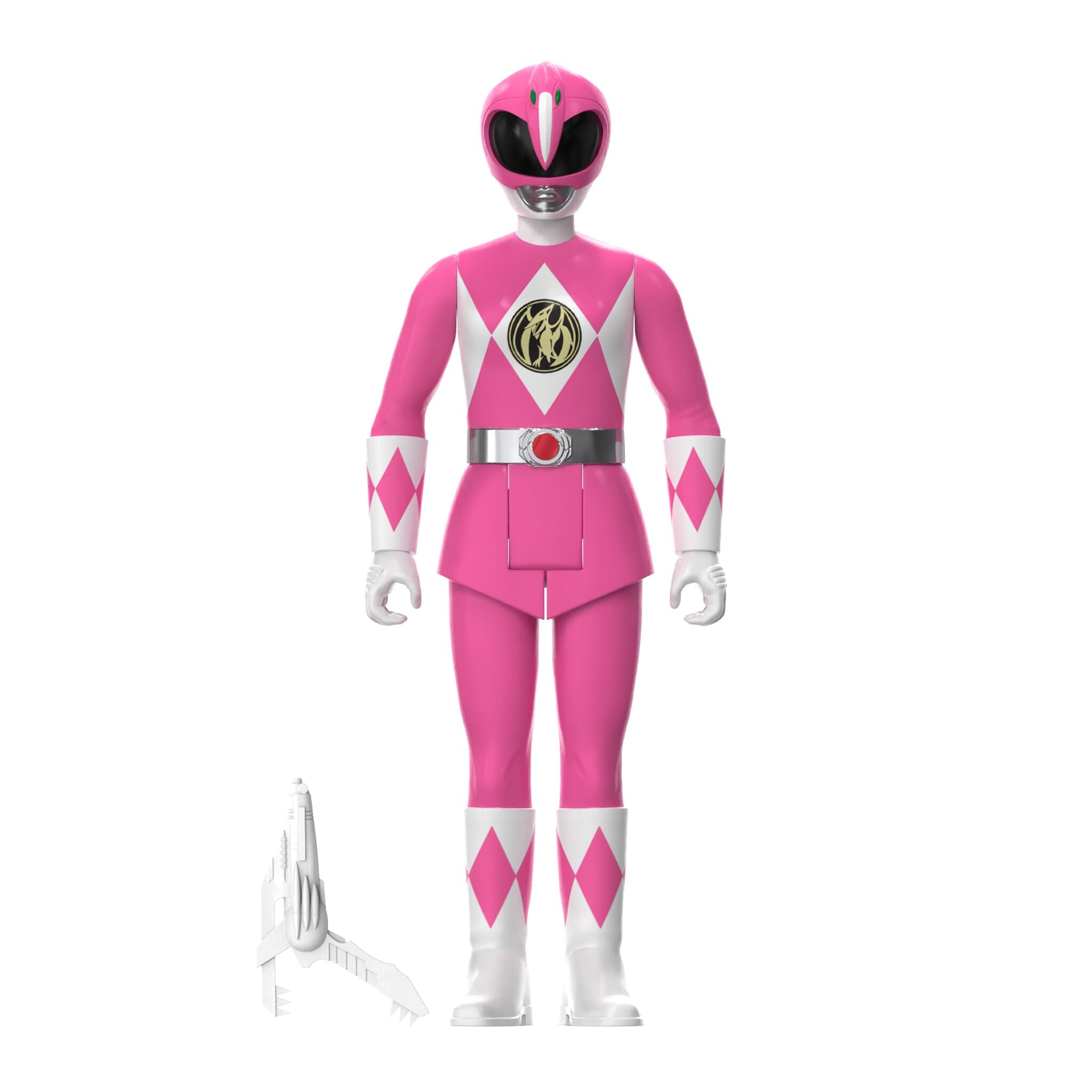 Super7 ReAction Pink Ranger figurina cutie triunghi SDCC
