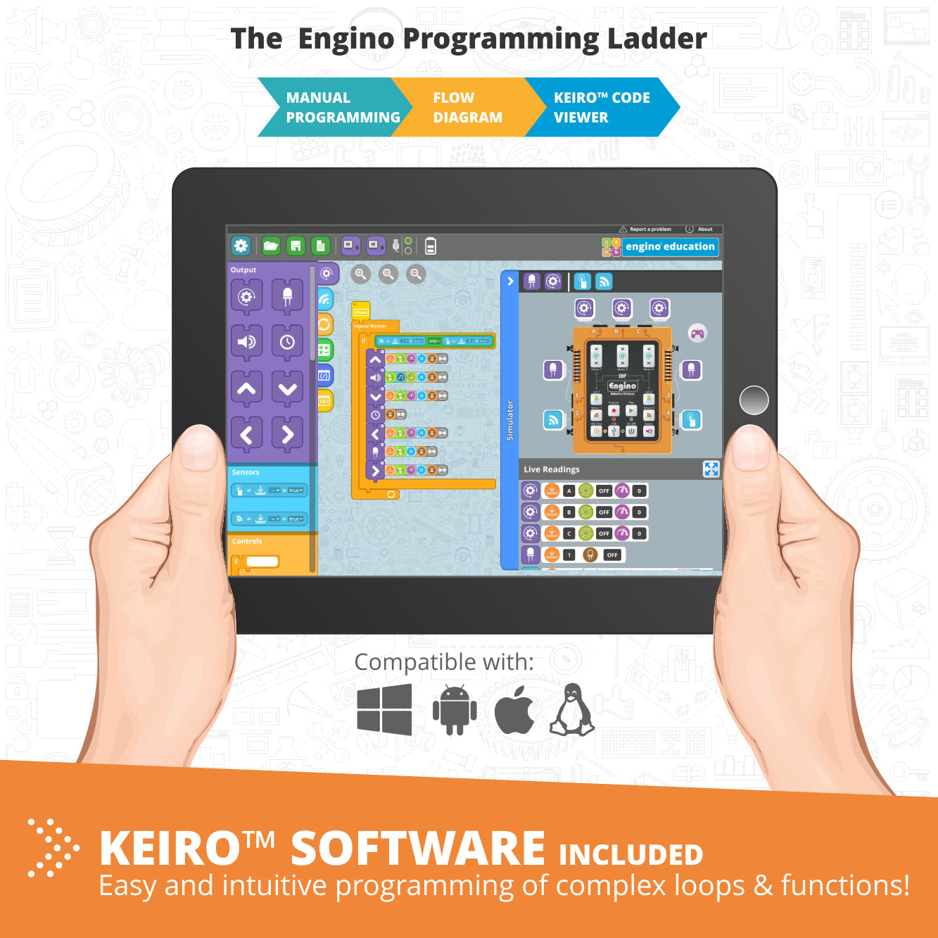 Engino ERP PRO E30.1B kit robotica 30 modele 9-12+ ani