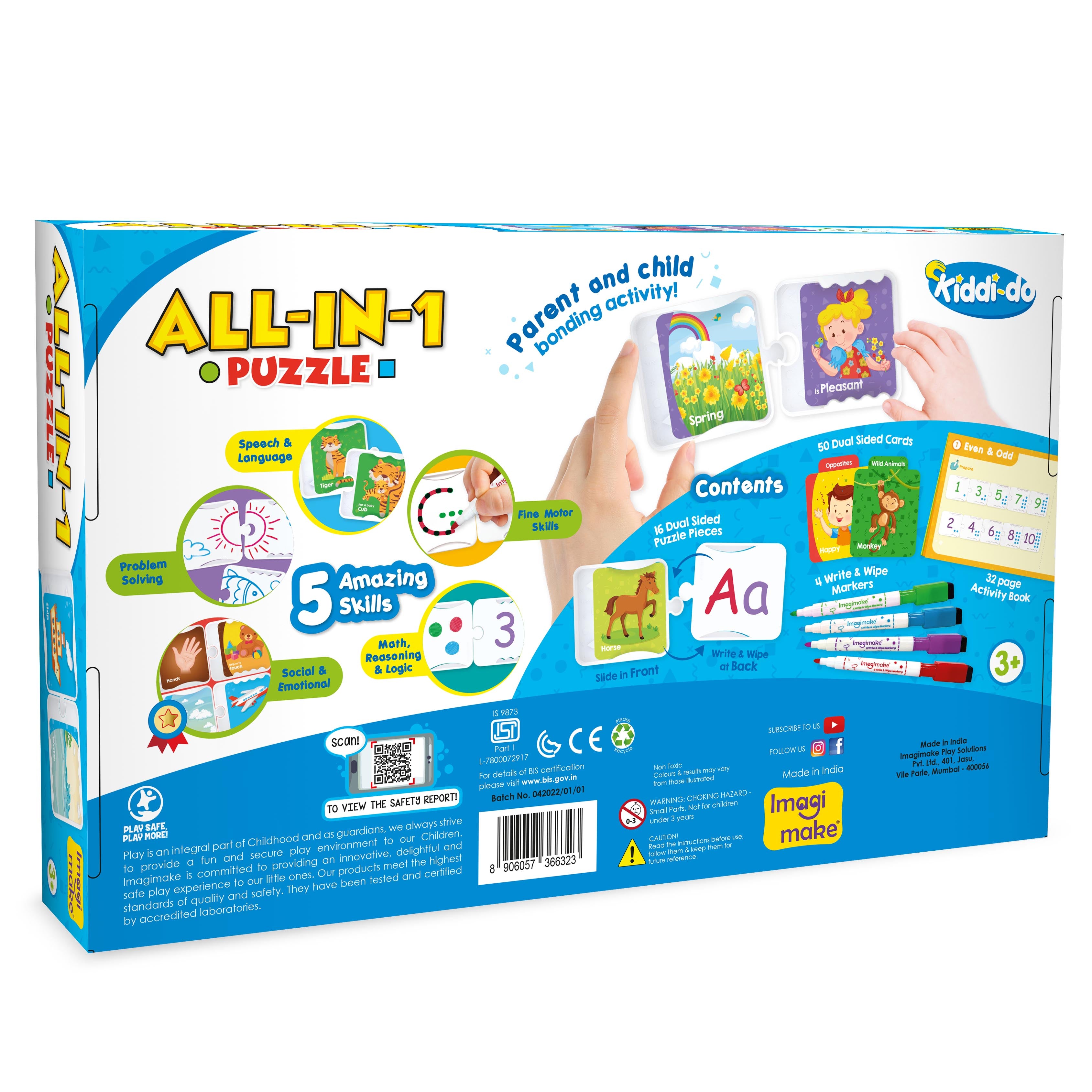 Imagimake Kiddi-do All-In-1 puzzle educativ 16 piese