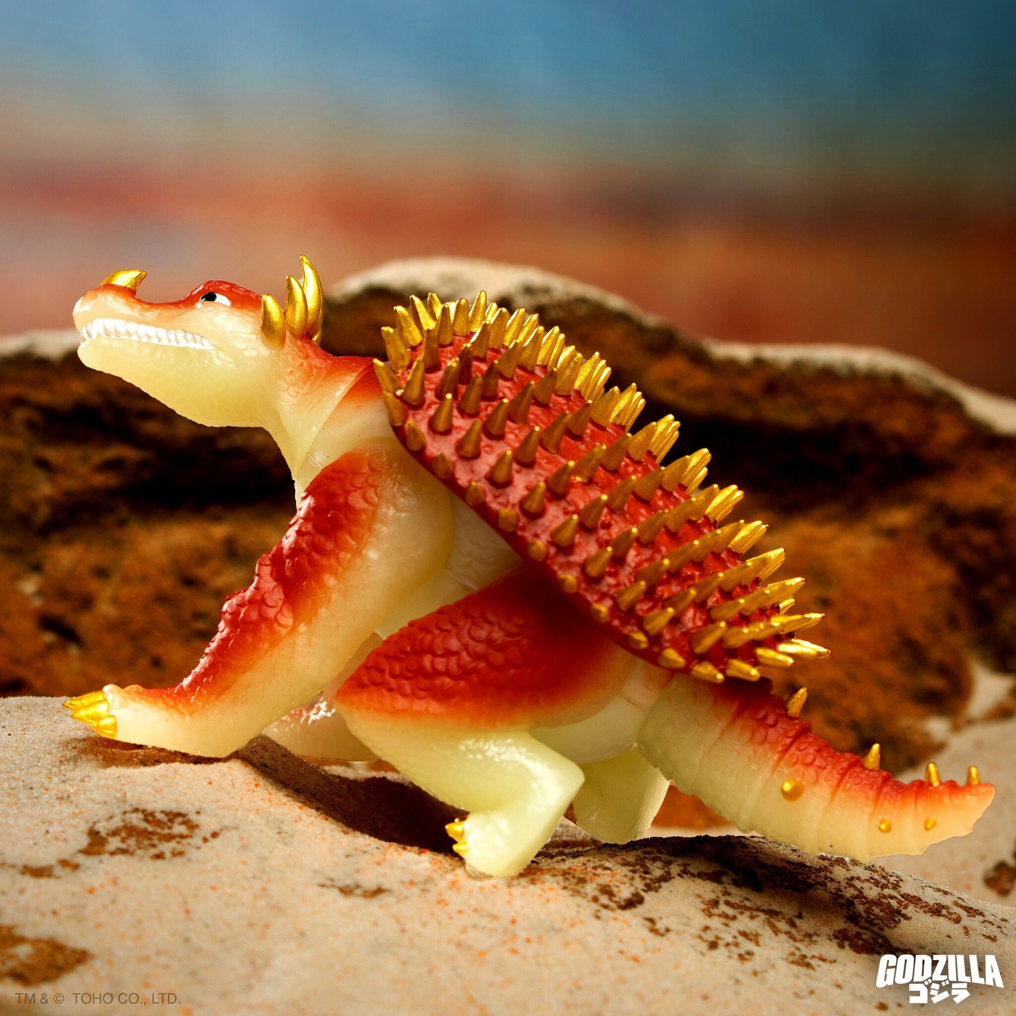 Super7 Toho Anguirus figurina glow 3.75 inch